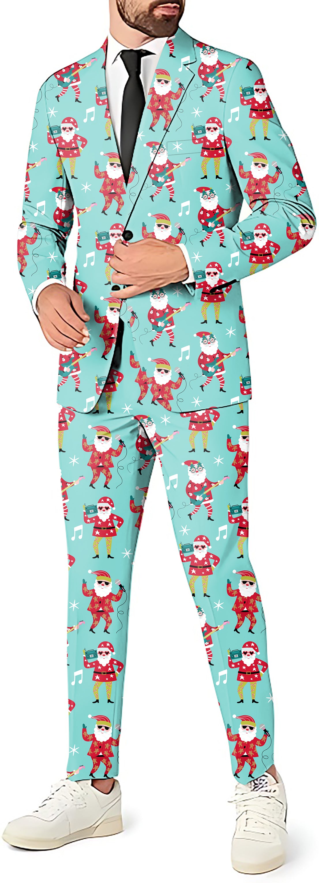 Christmas Santa dance Men's Party Costumes-Theme Party 2 or 3pcs Suit set-Blazer Pants & Vest