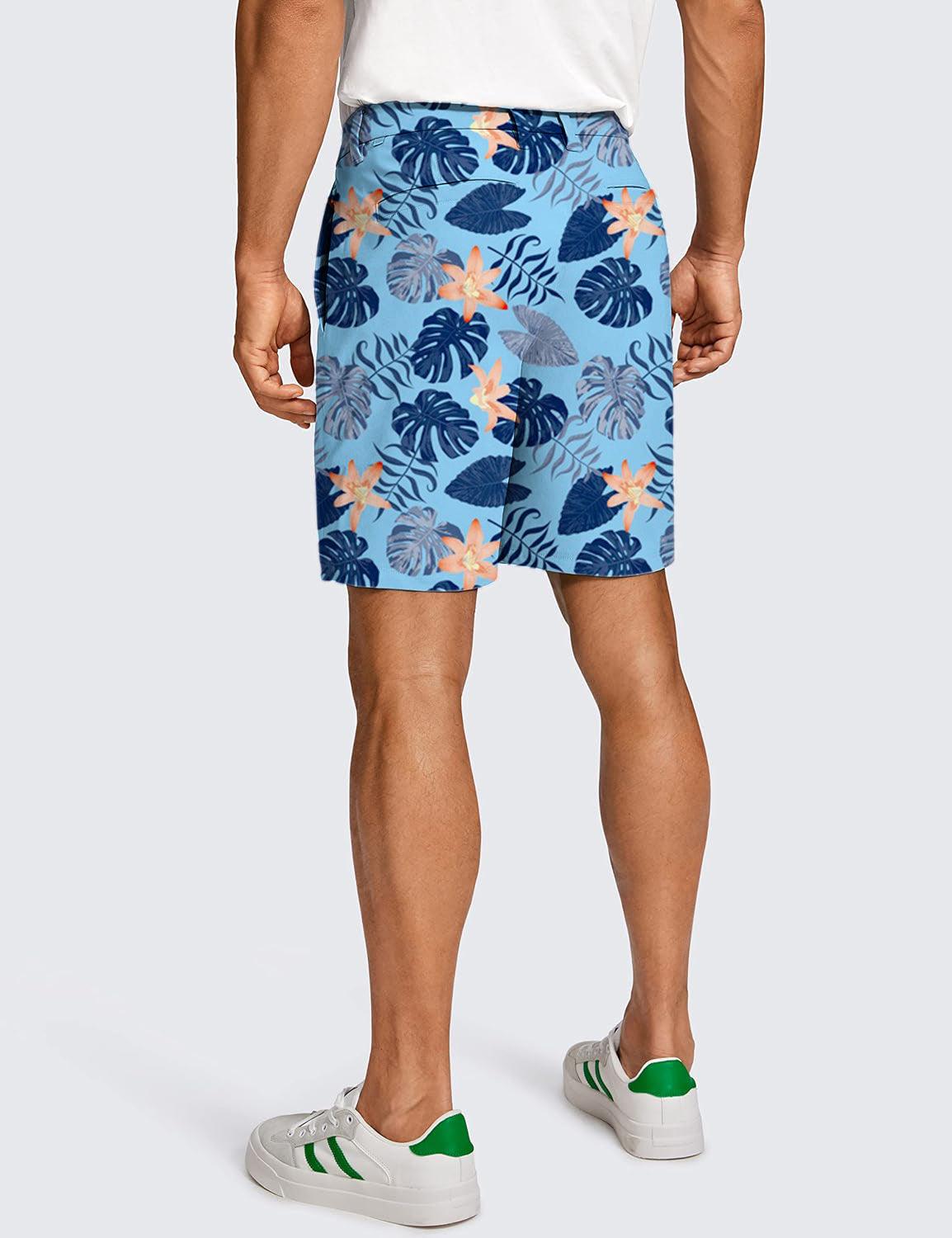 Men Floral Fairway Blues Golf Shorts