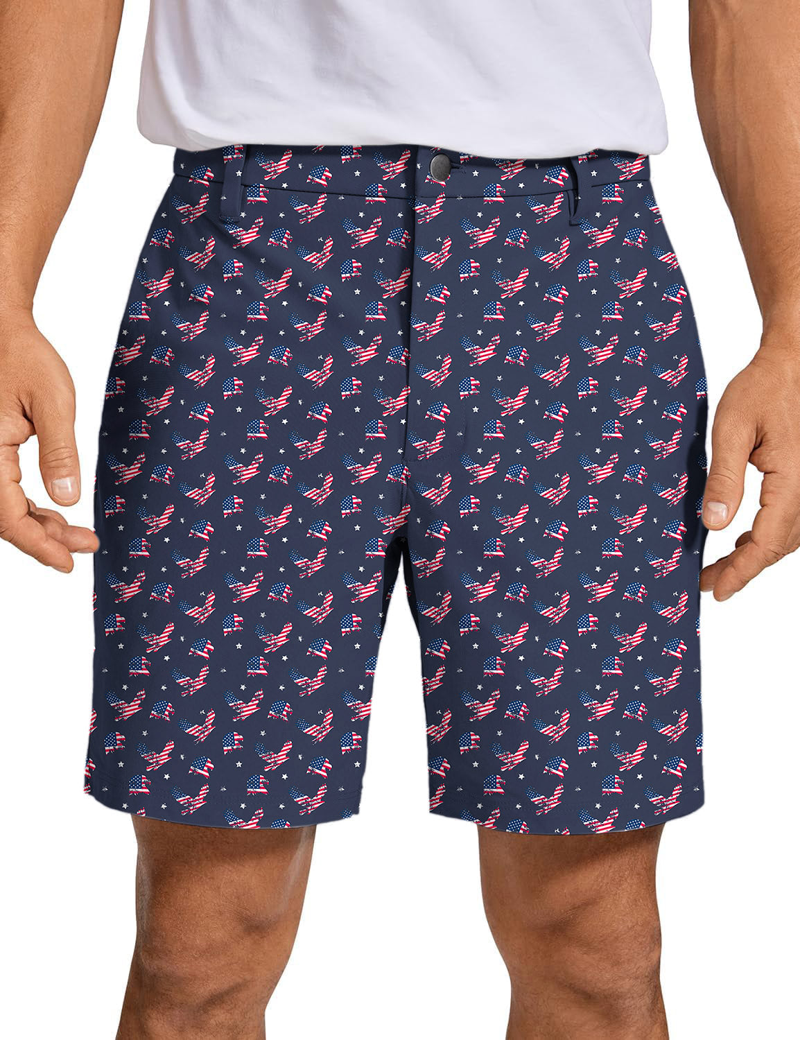 Men eagle American flag Golf Shorts