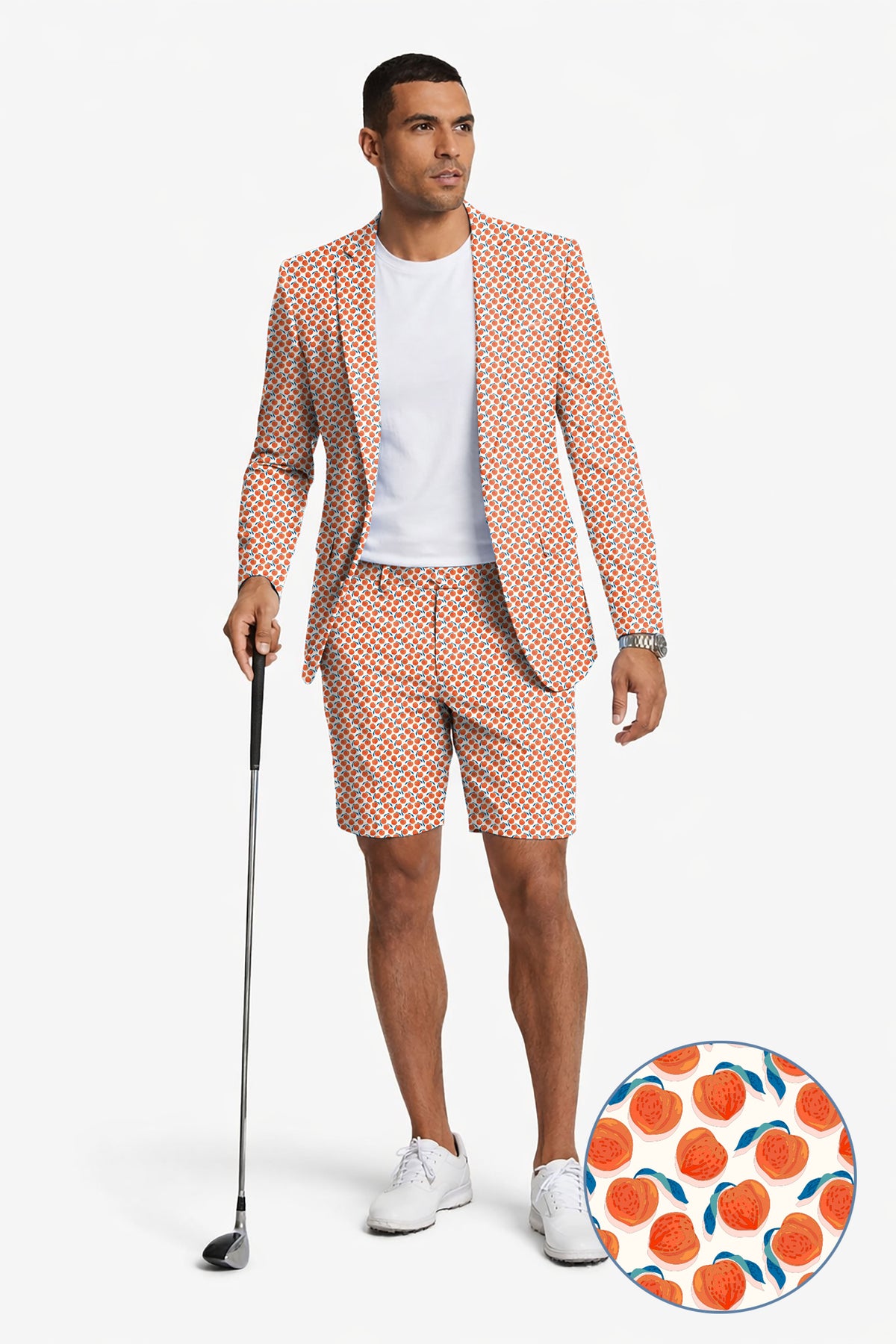 momo peach Men's Party Costumes-Theme Party 2pcs Suit set-Blazer Shorts