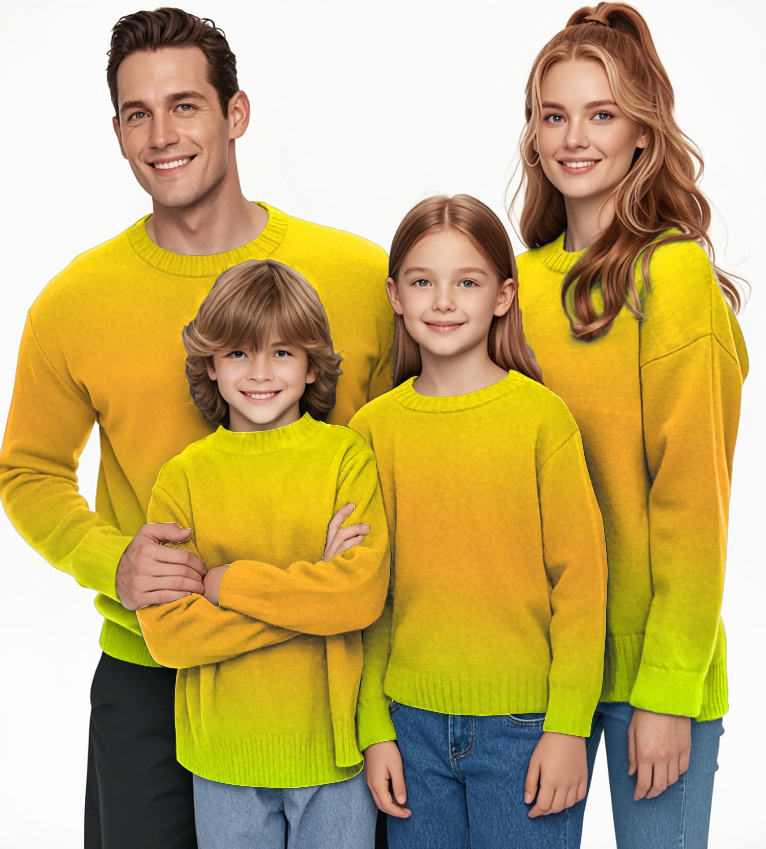 Neon Gradients Crewneck Pullover Ugly Sweater Men Women boy girl family