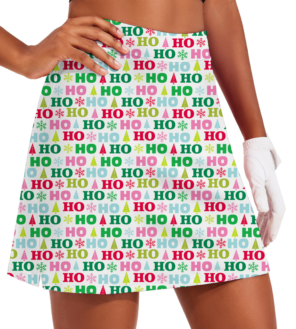 Women's - Christmas HO Golf Skirts Inner Shorts Pocket