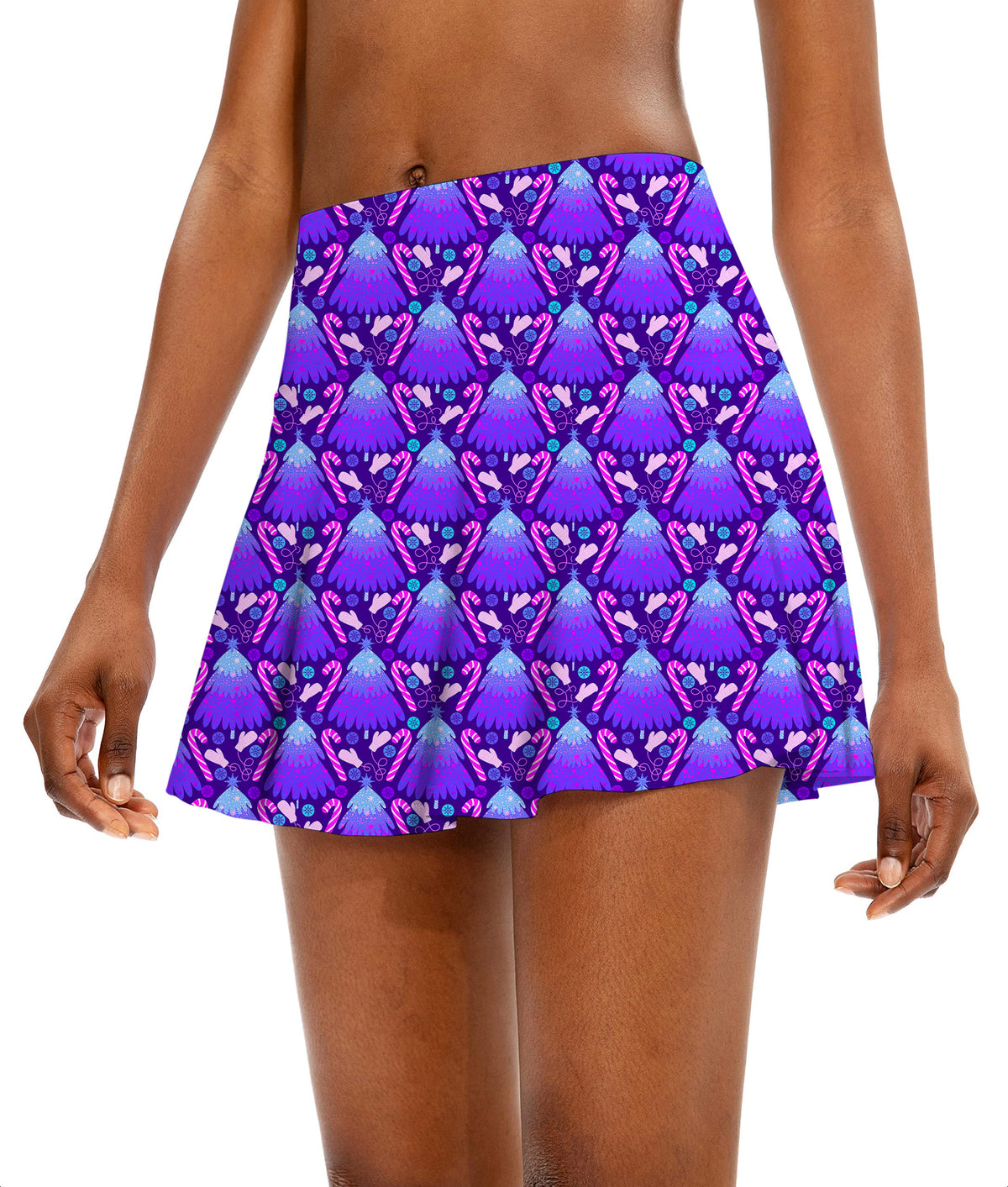 Magical Christmas Tree Women's Athletic Golf Skorts Flared Skirts