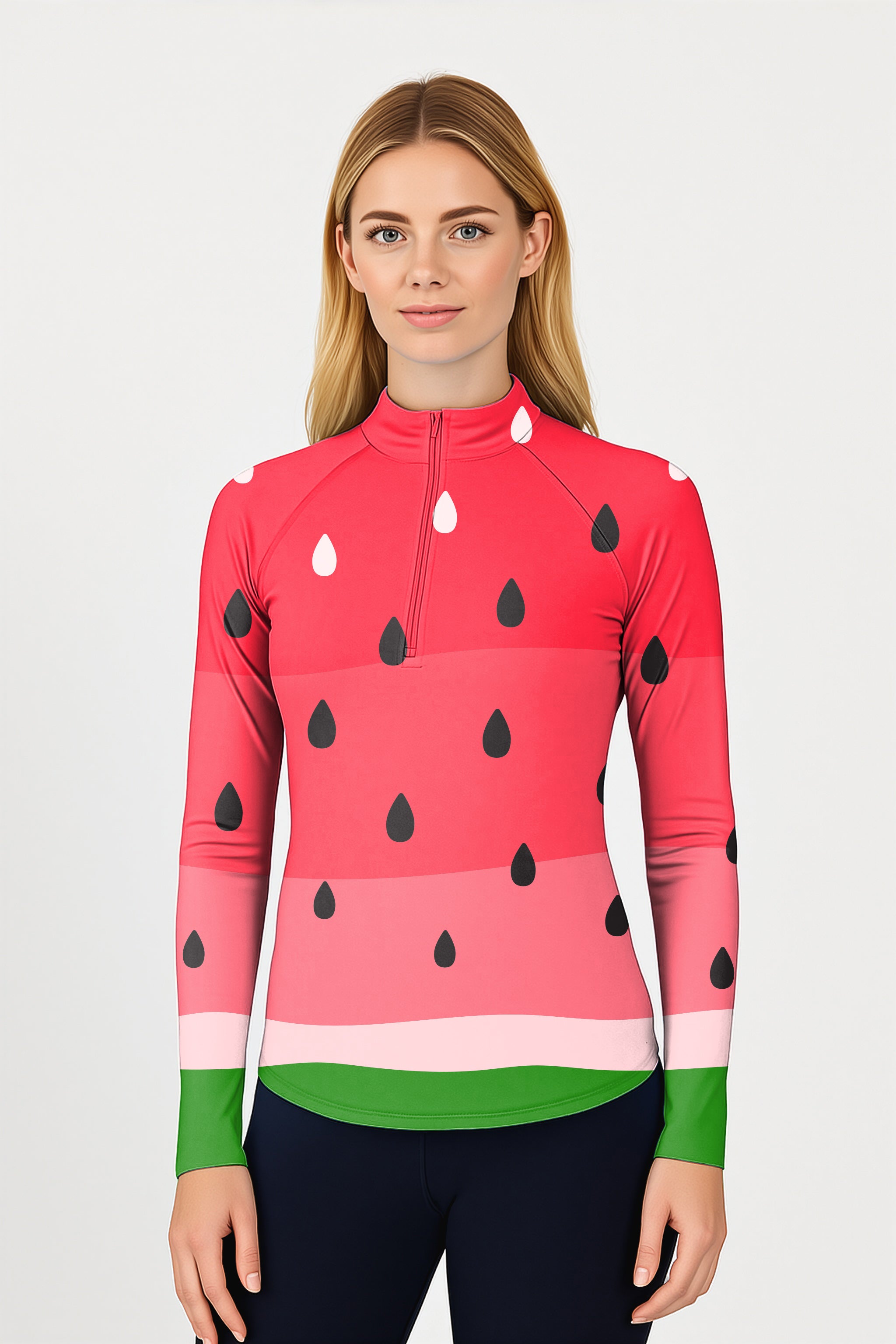 watermelon Women's Golf Active 3/4 Zip Top