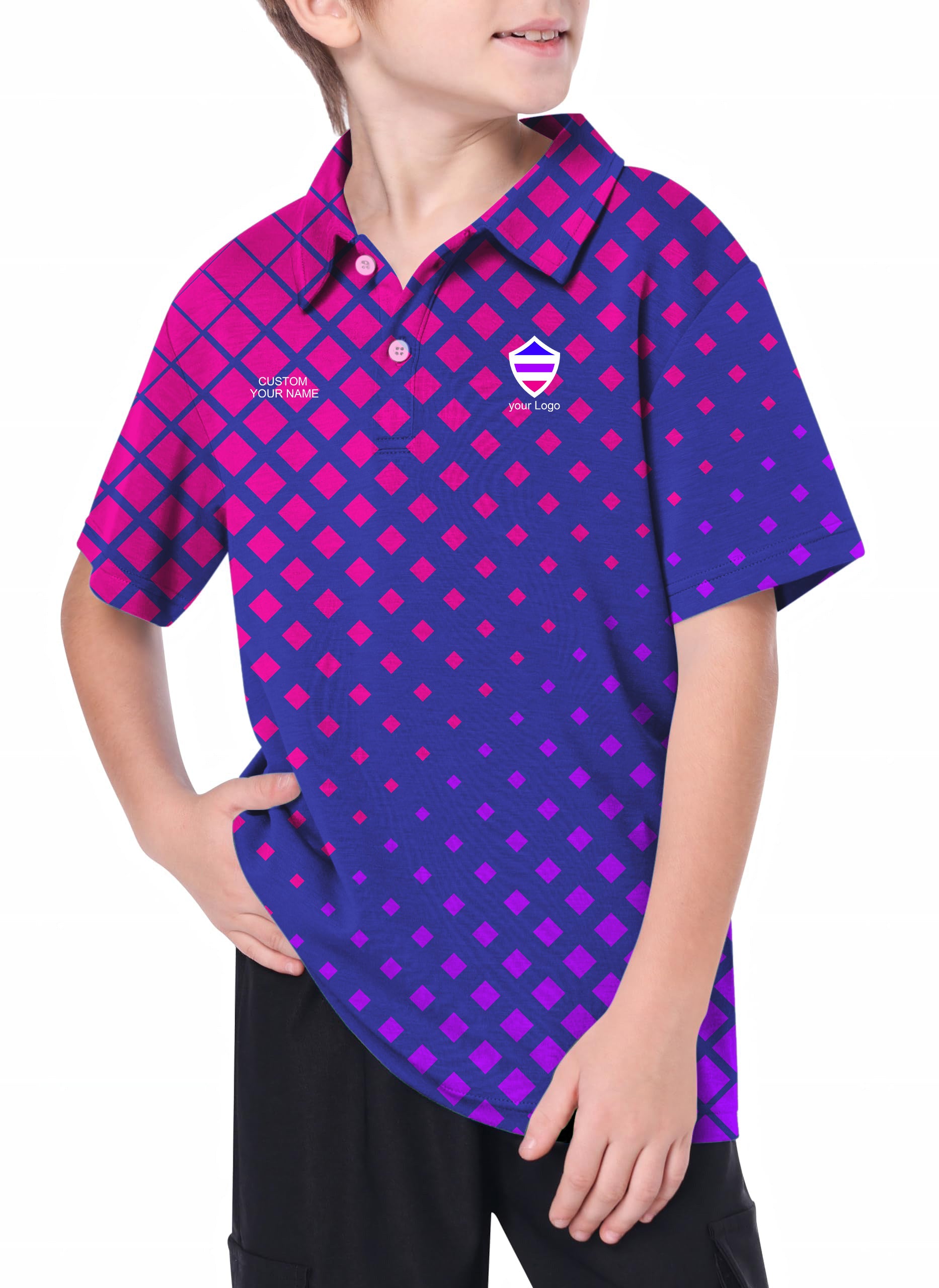 Youth blue purple pink sport Team Golf Polo