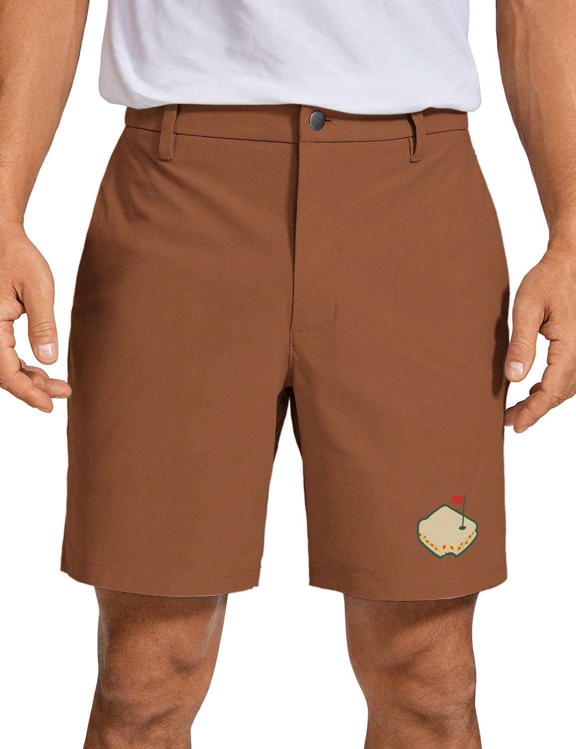 Cheese Sandwich Embroidery Golf men's short