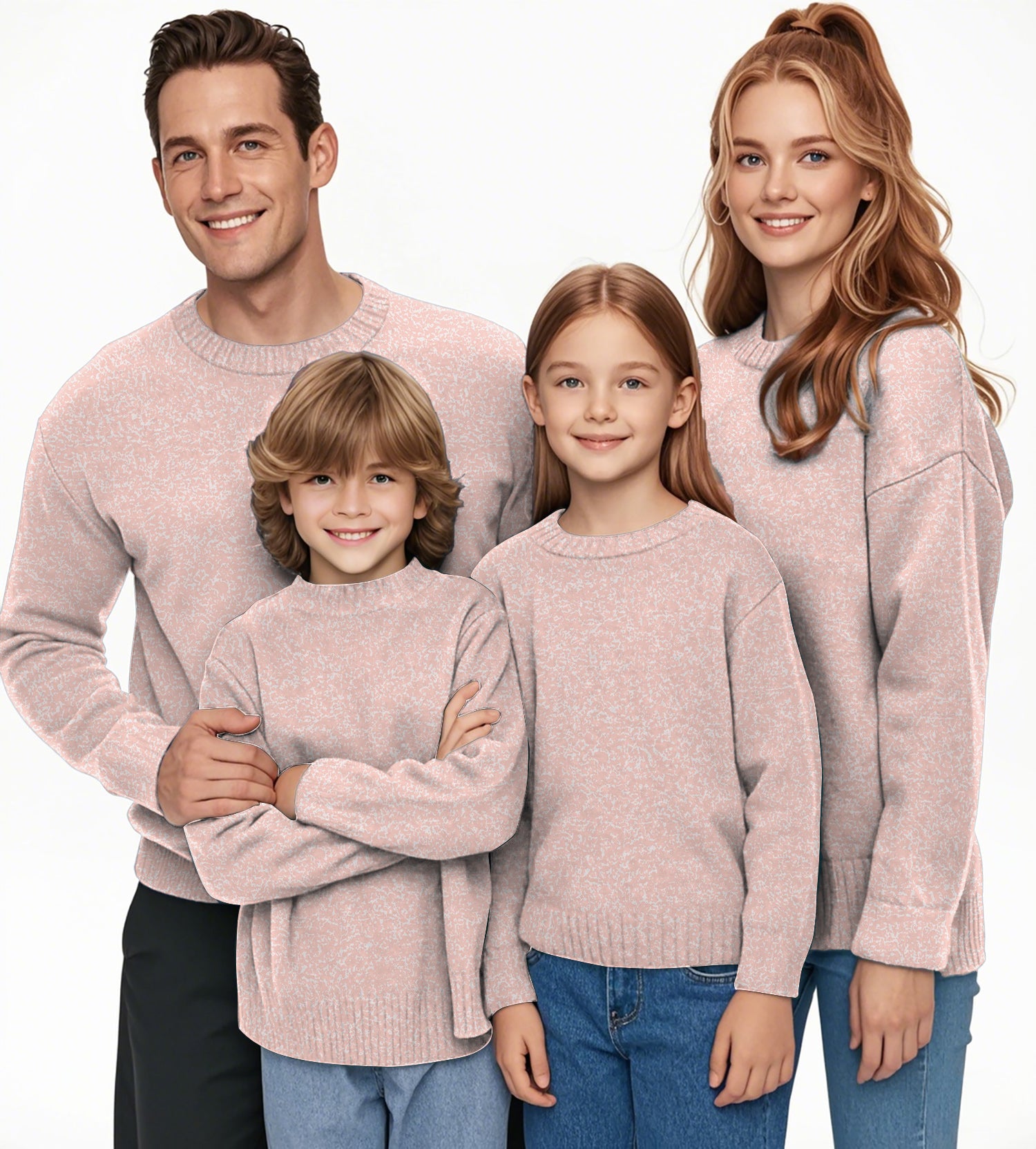 Peach Performance Crewneck Pullover Ugly Sweater Men Women boy girl family