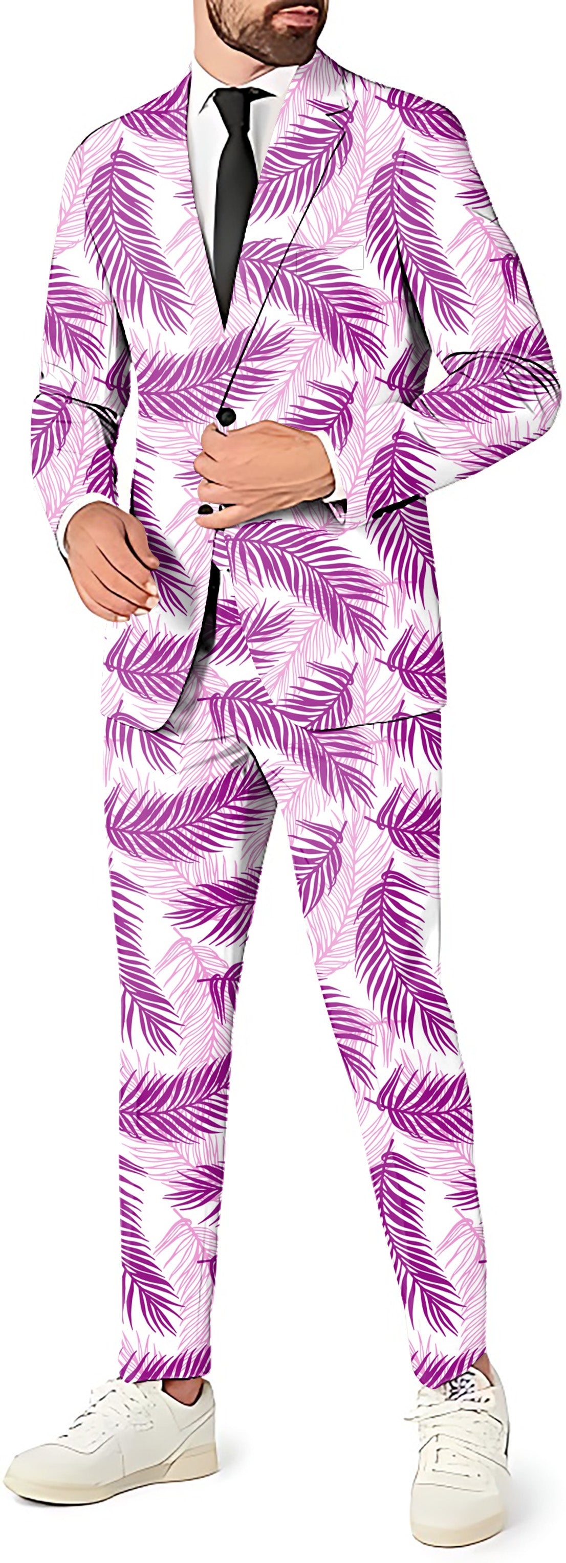 Purple Palms Men's Party Costumes-Theme Party 2 or 3pcs Suit set-Blazer Pants & Vest