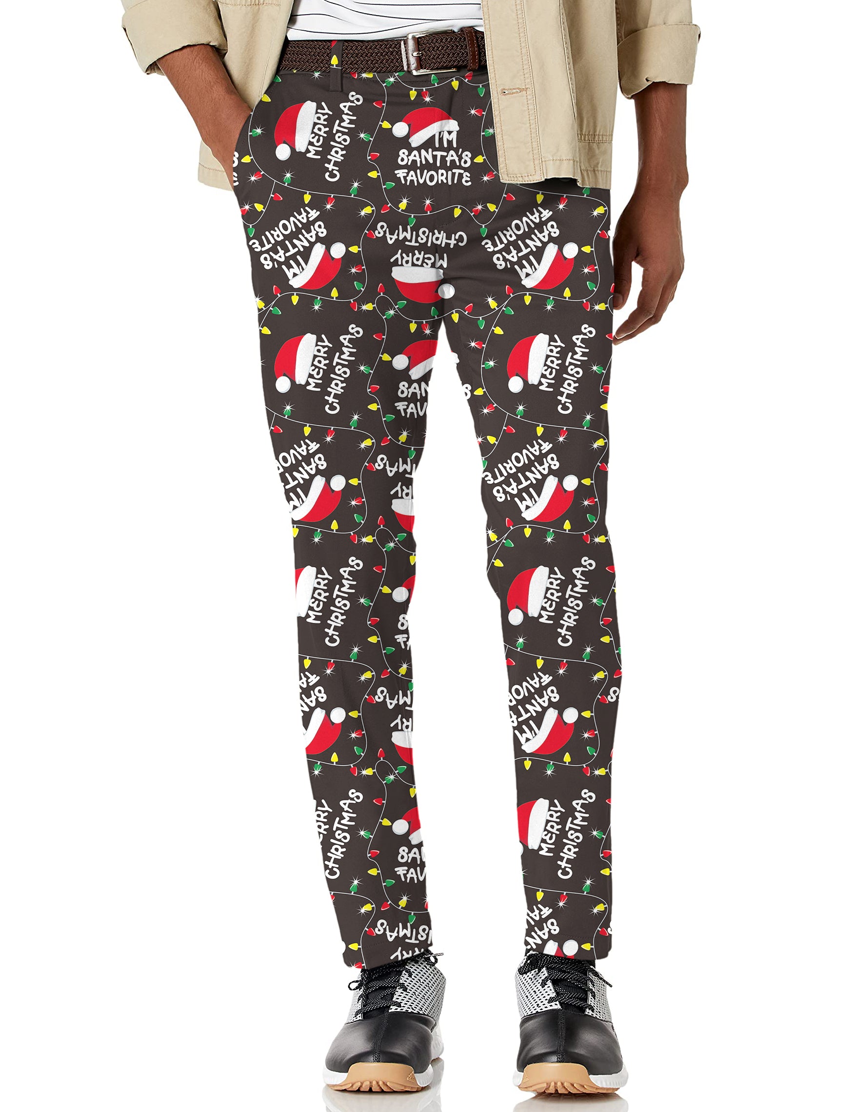 Men's Merry Christmas Stretch Golf Pants