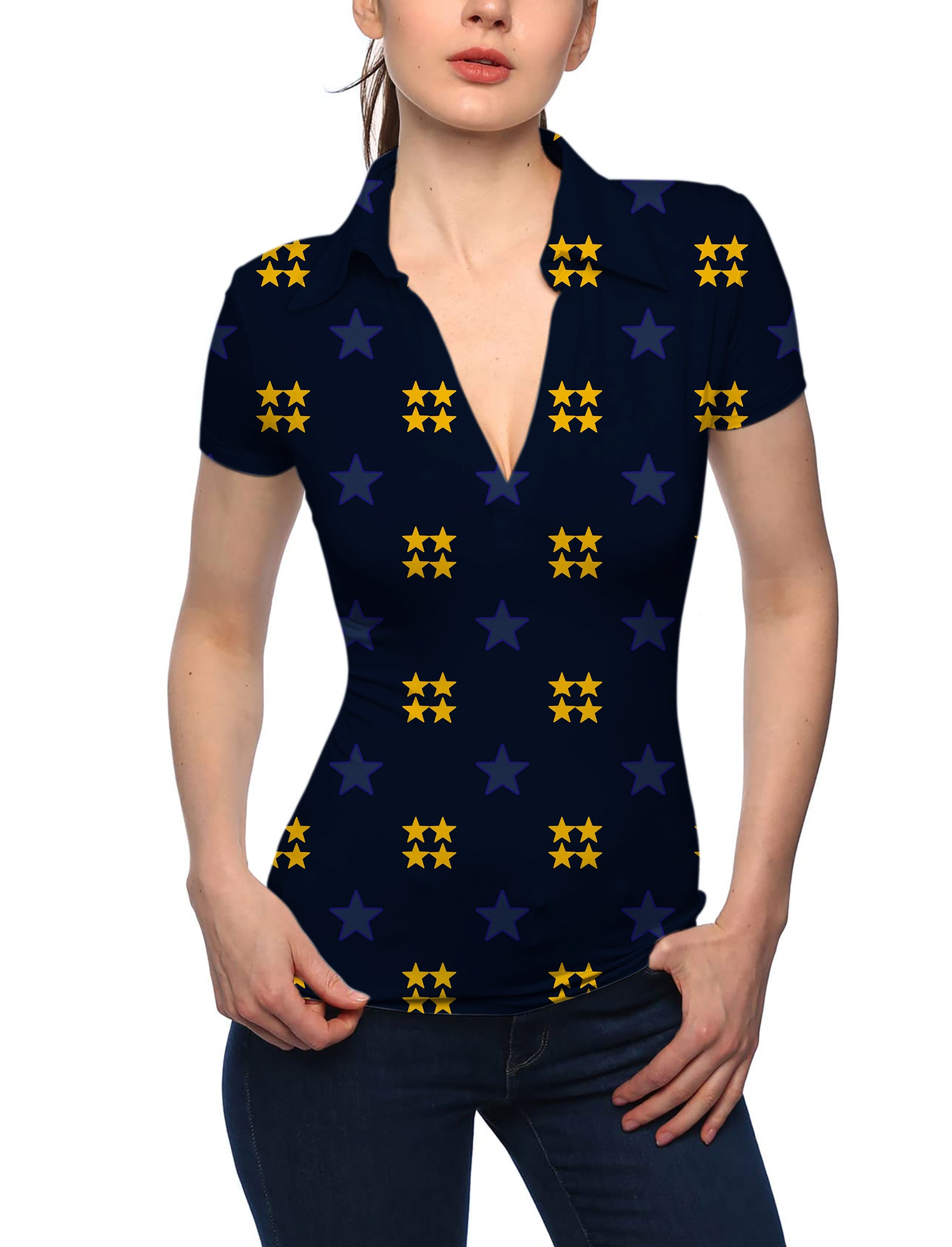 Women's limited edition American Star V Neck Golf Polo