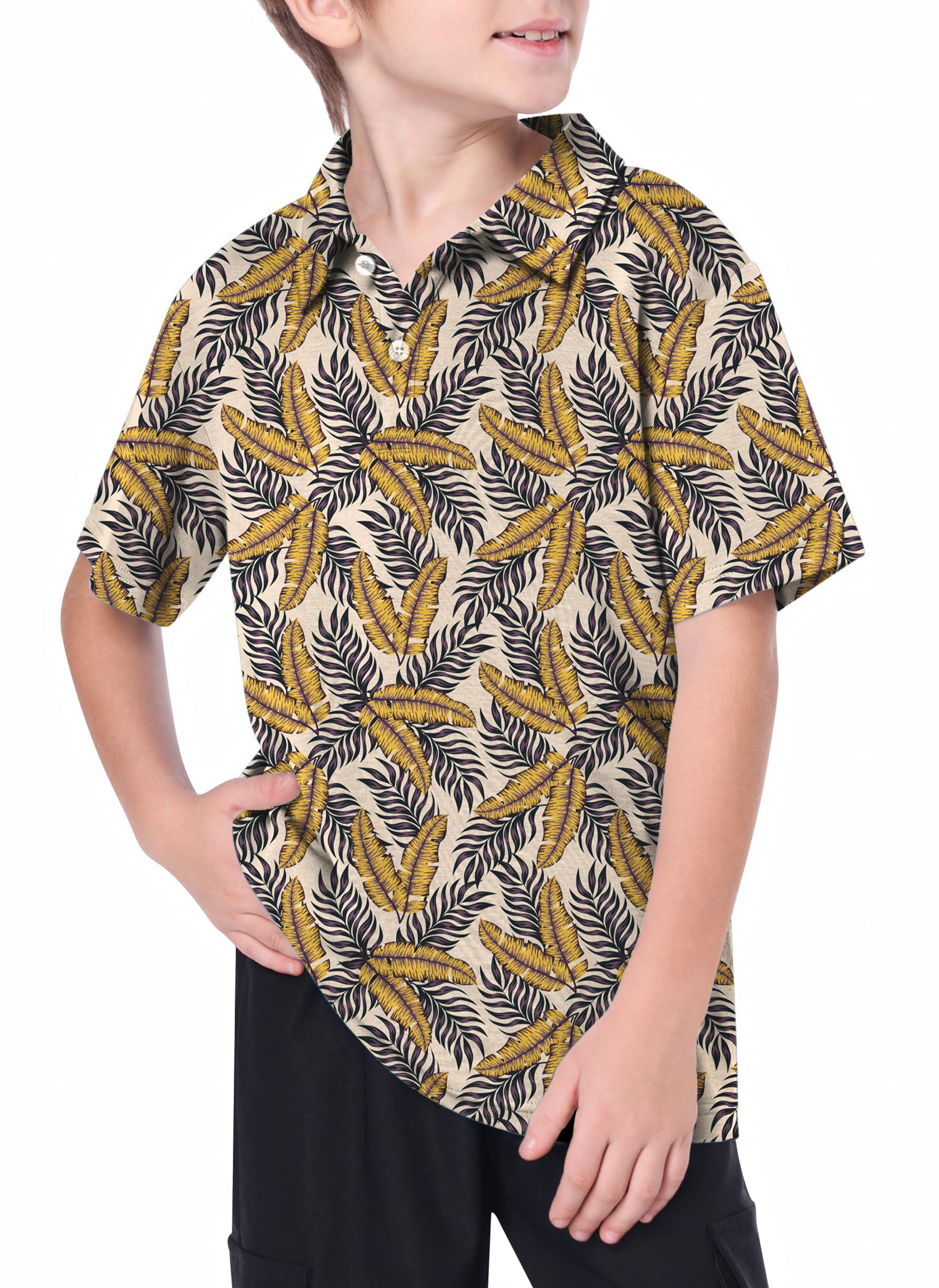 Youth Golden Tropics Golf Polo