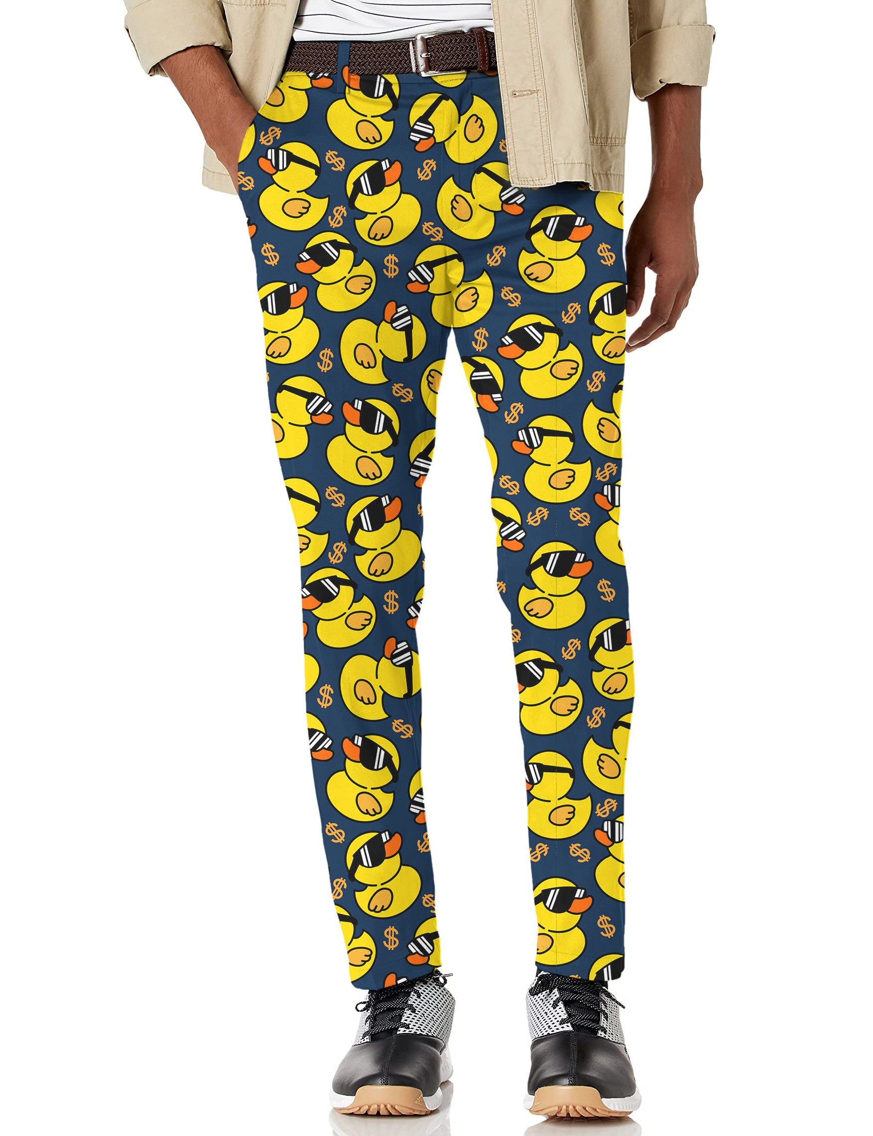 Men's Yellow duck Stretch Golf Pants