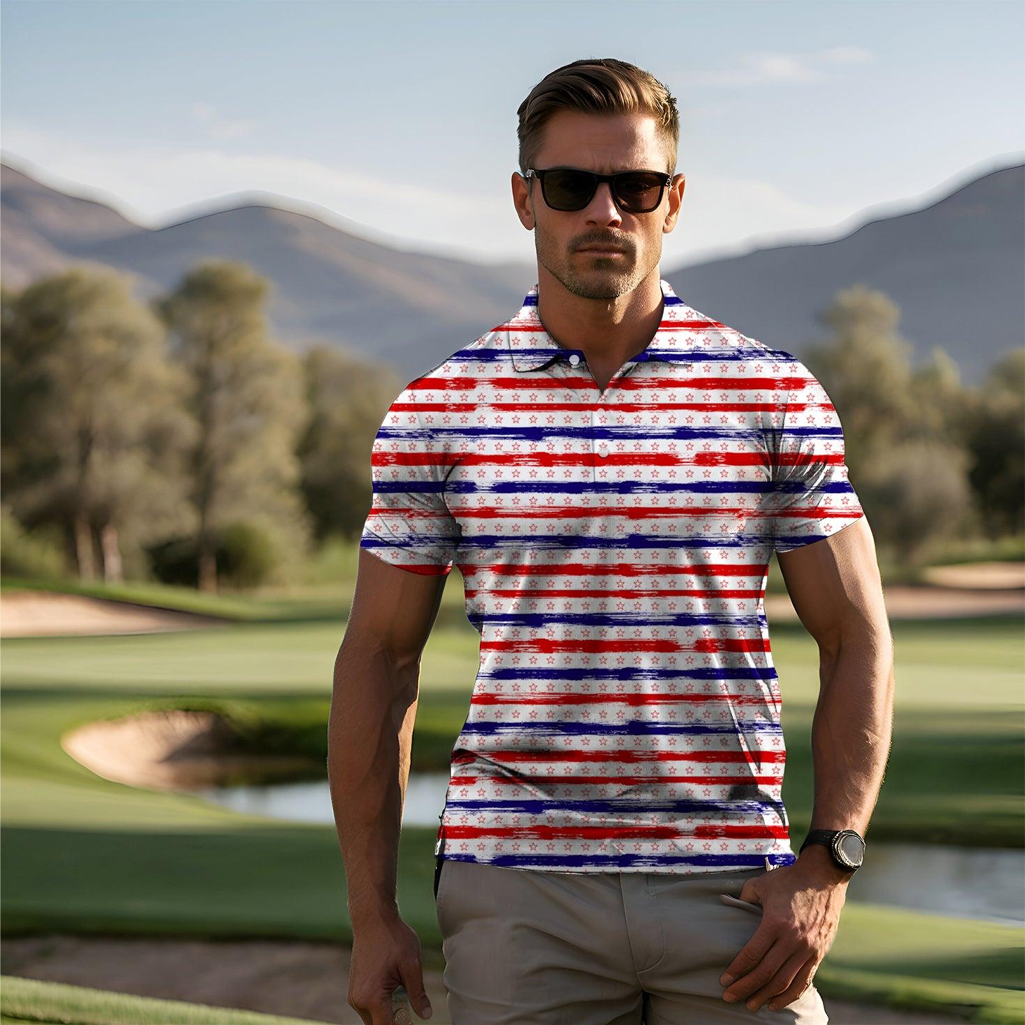 Special Star Spangled Banner Men's golf polo