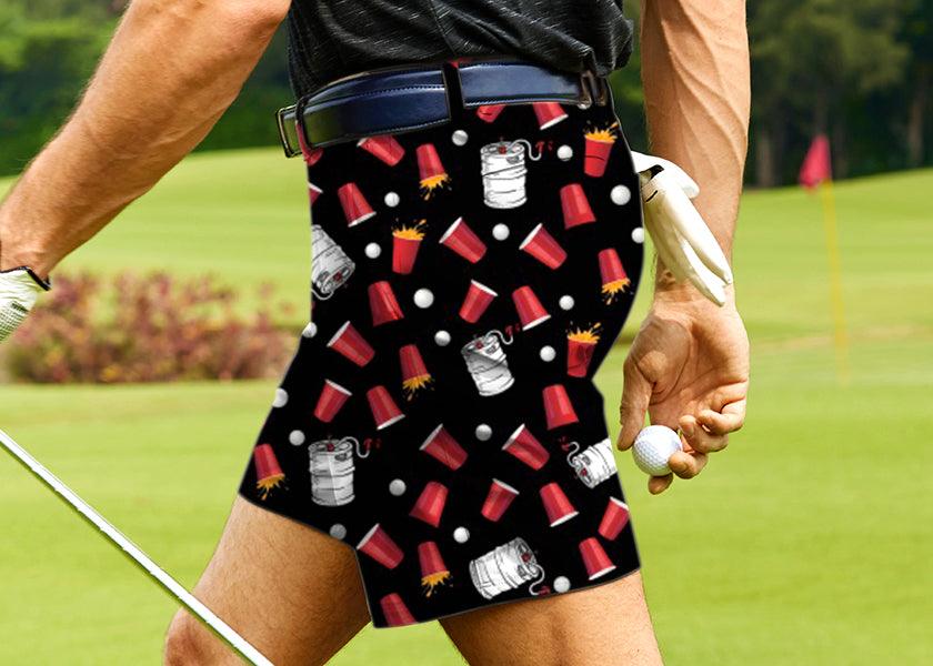 Men Kegs & Cups Golf Shorts