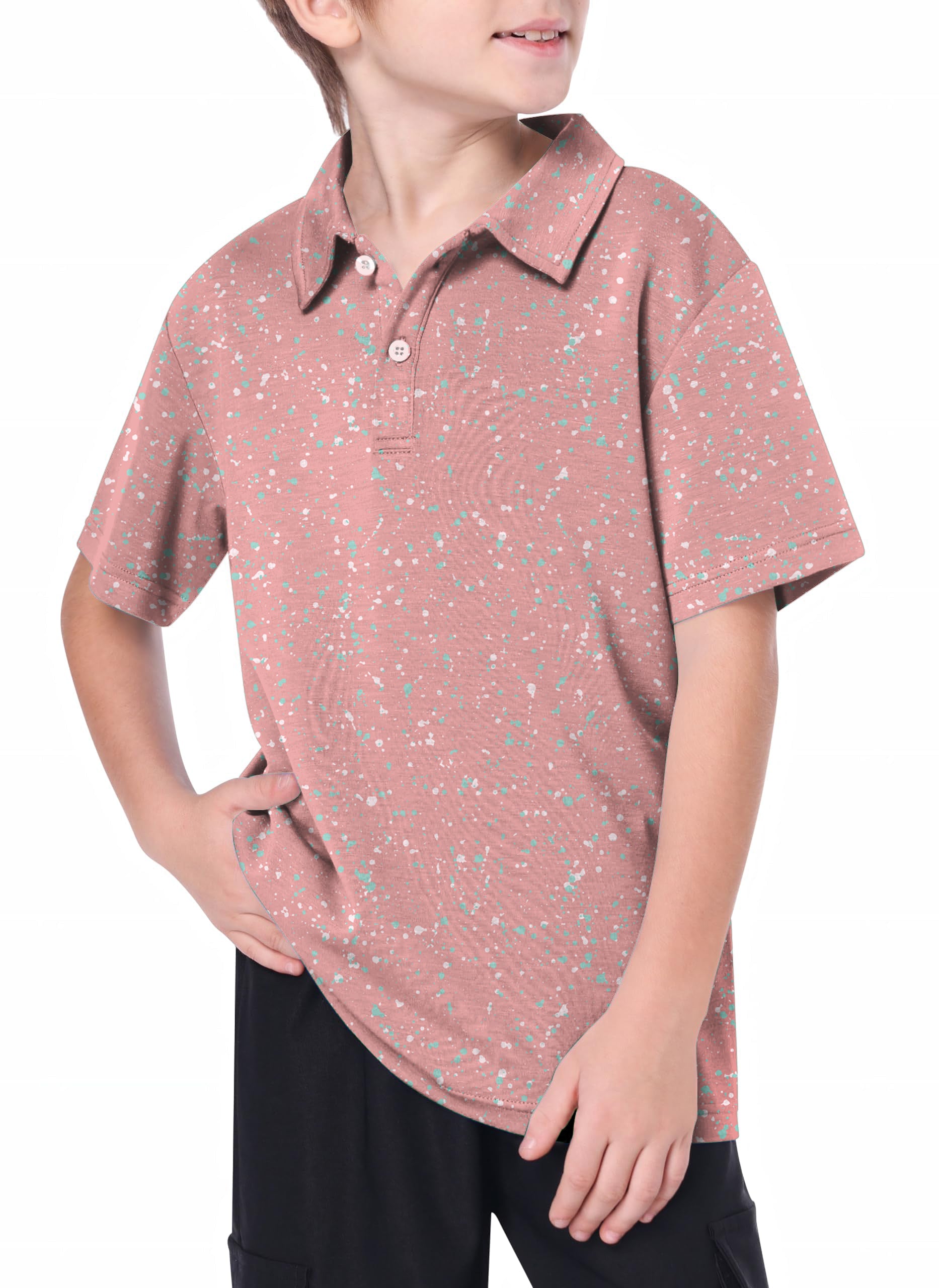 Youth Paint Splatter Golf Polo