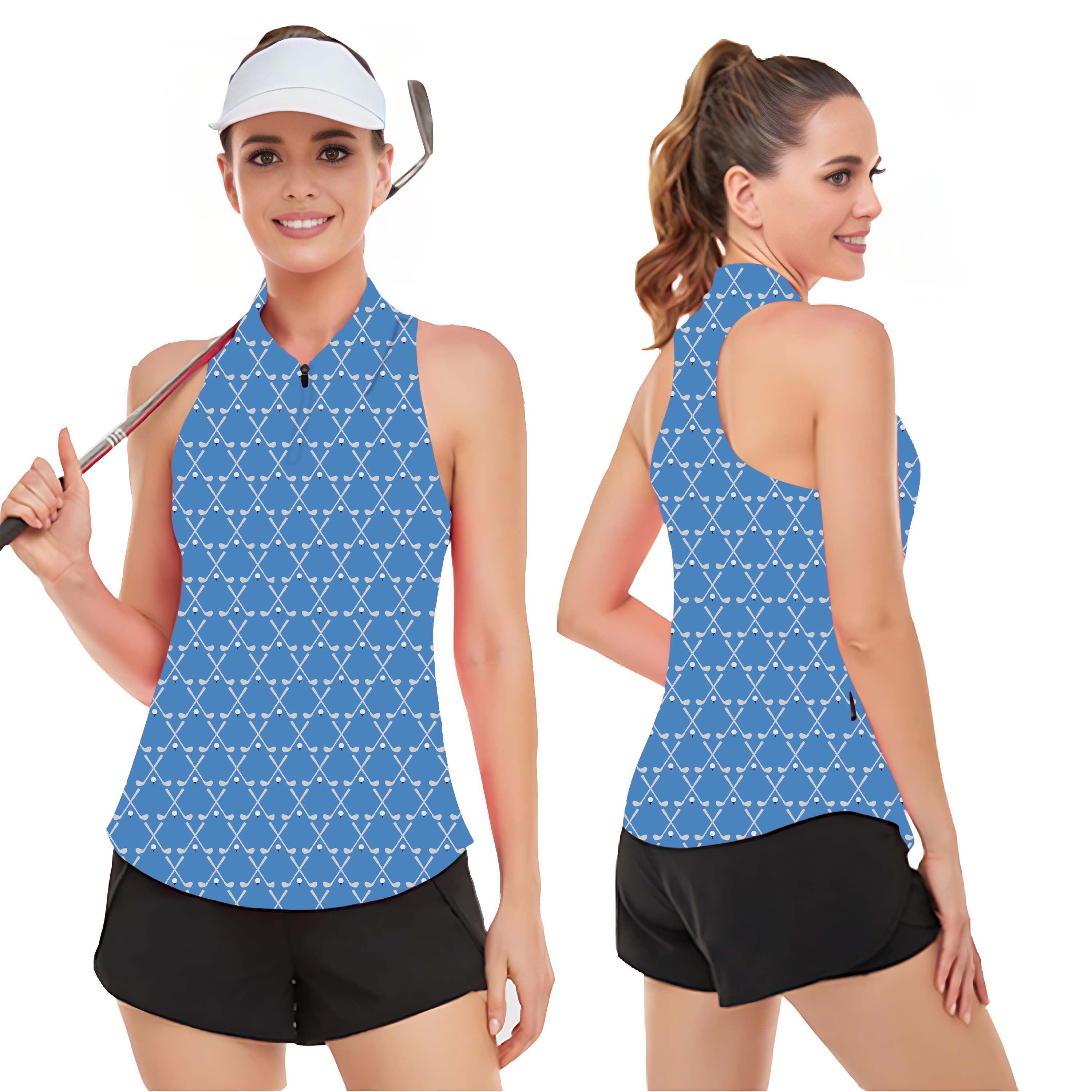 On Tap Women’s Sleeveless Golf Tank Top Shirt Polo