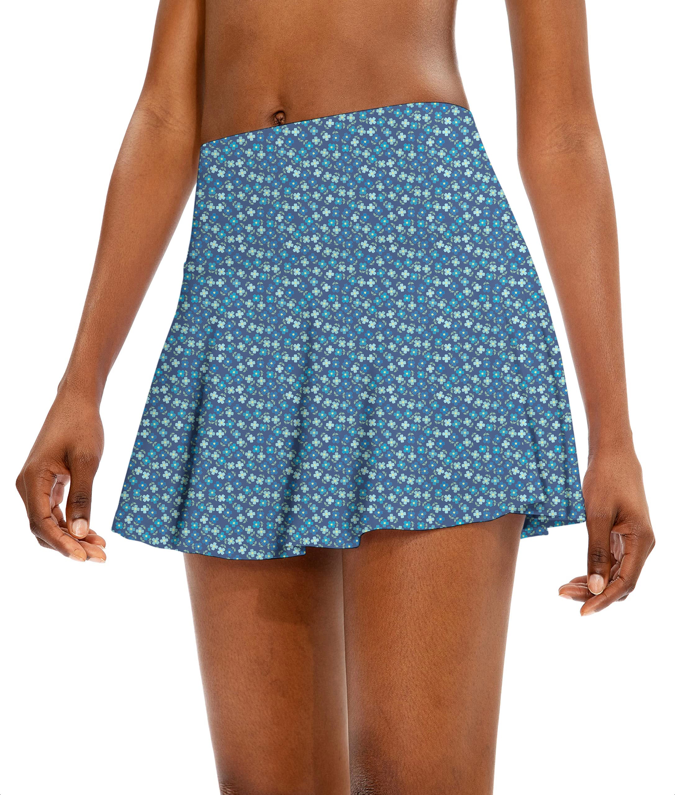 Navy blue Clover Women's Athletic Golf Skorts Flared Skirts