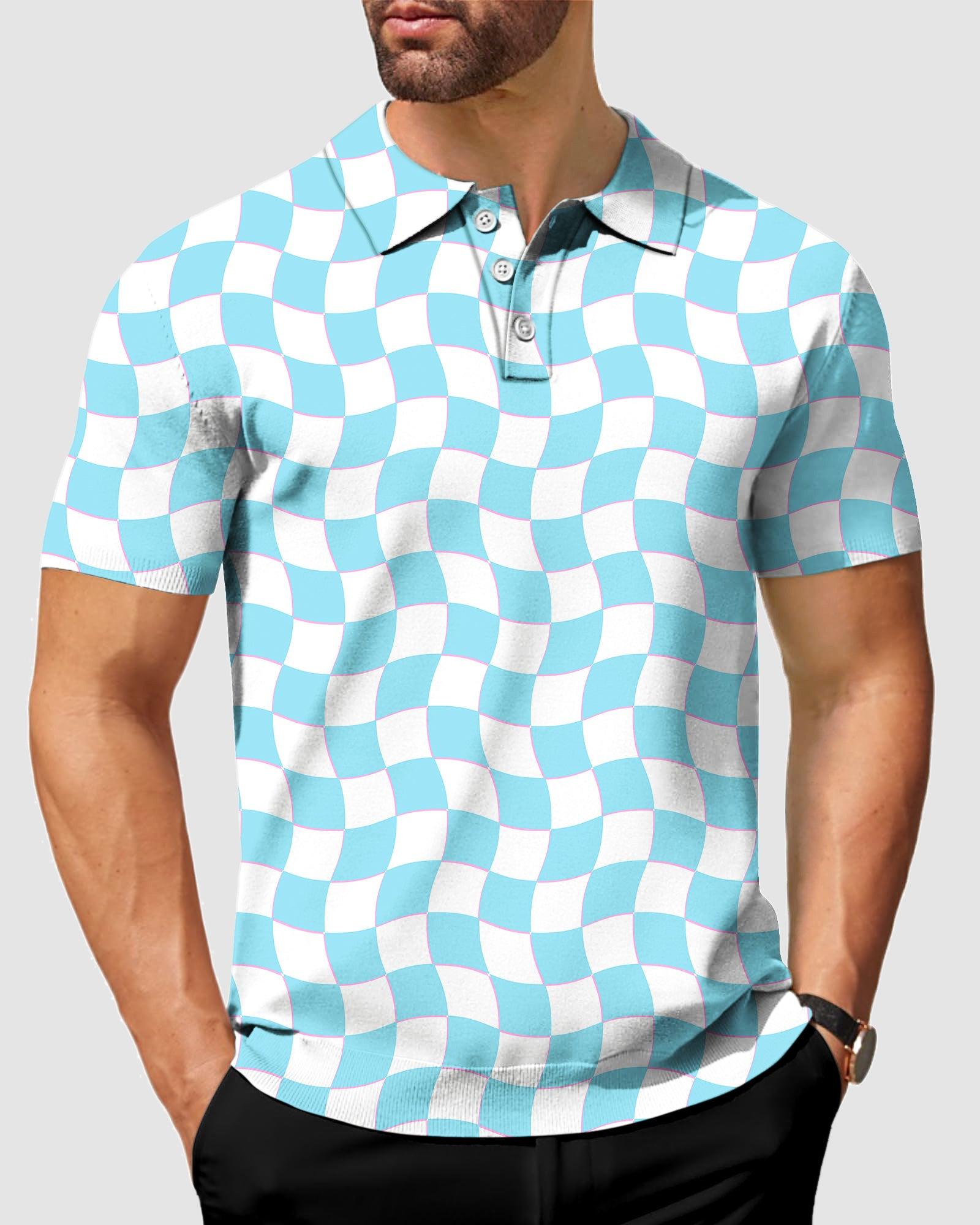 Men's Summer Checkers golf polo