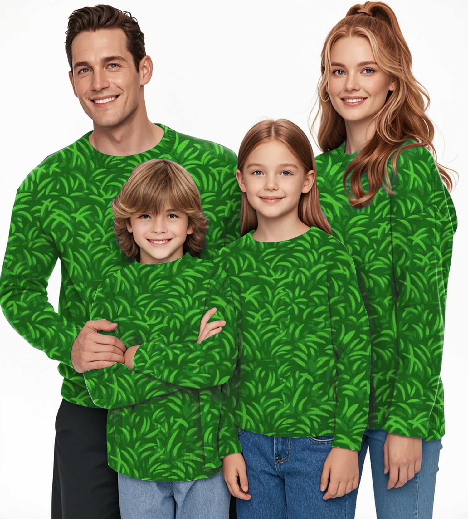 On The Greens Crewneck Pullover Ugly Sweater Men Women boy girl family