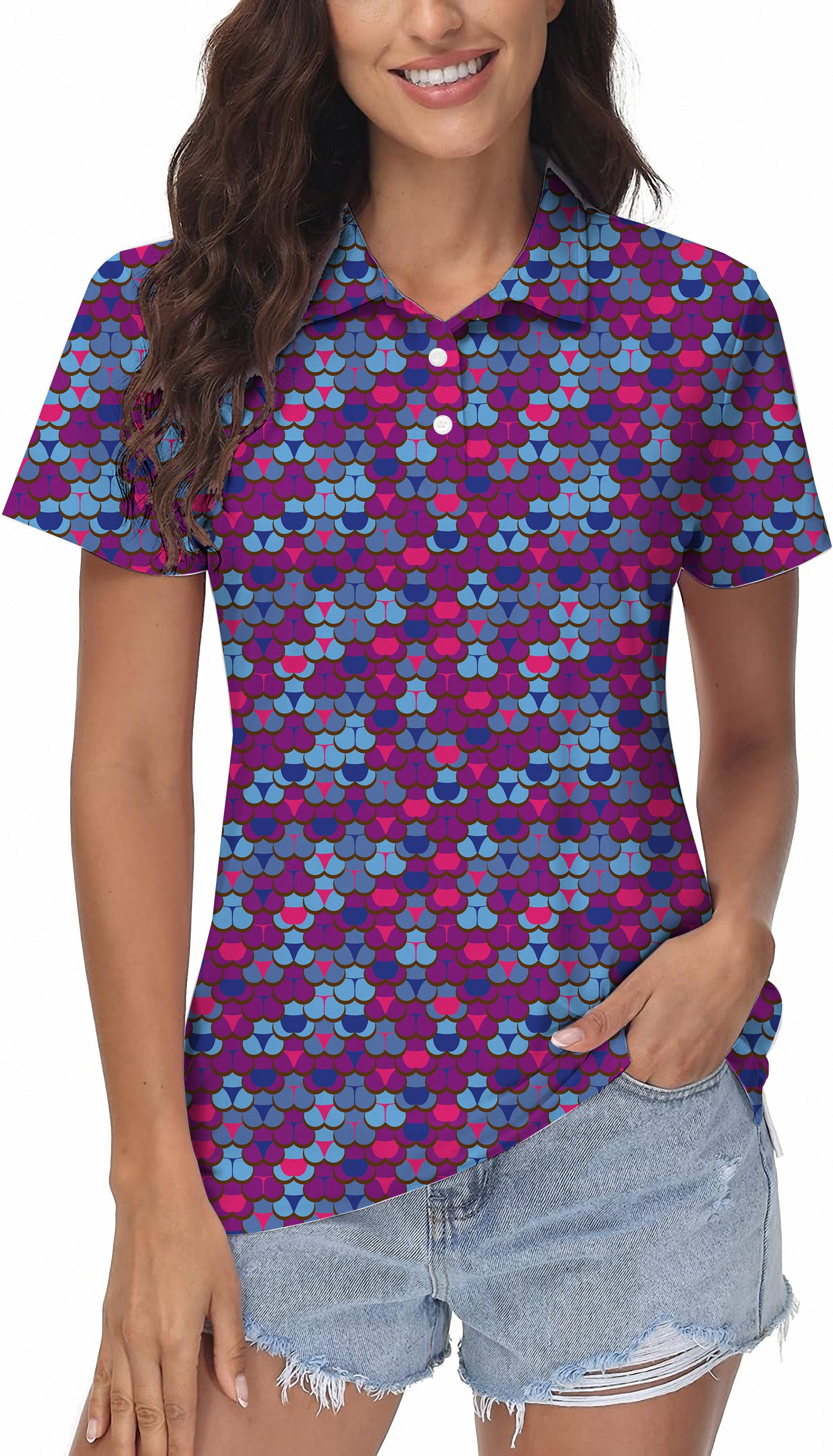 colorful world Women's Golf Polo