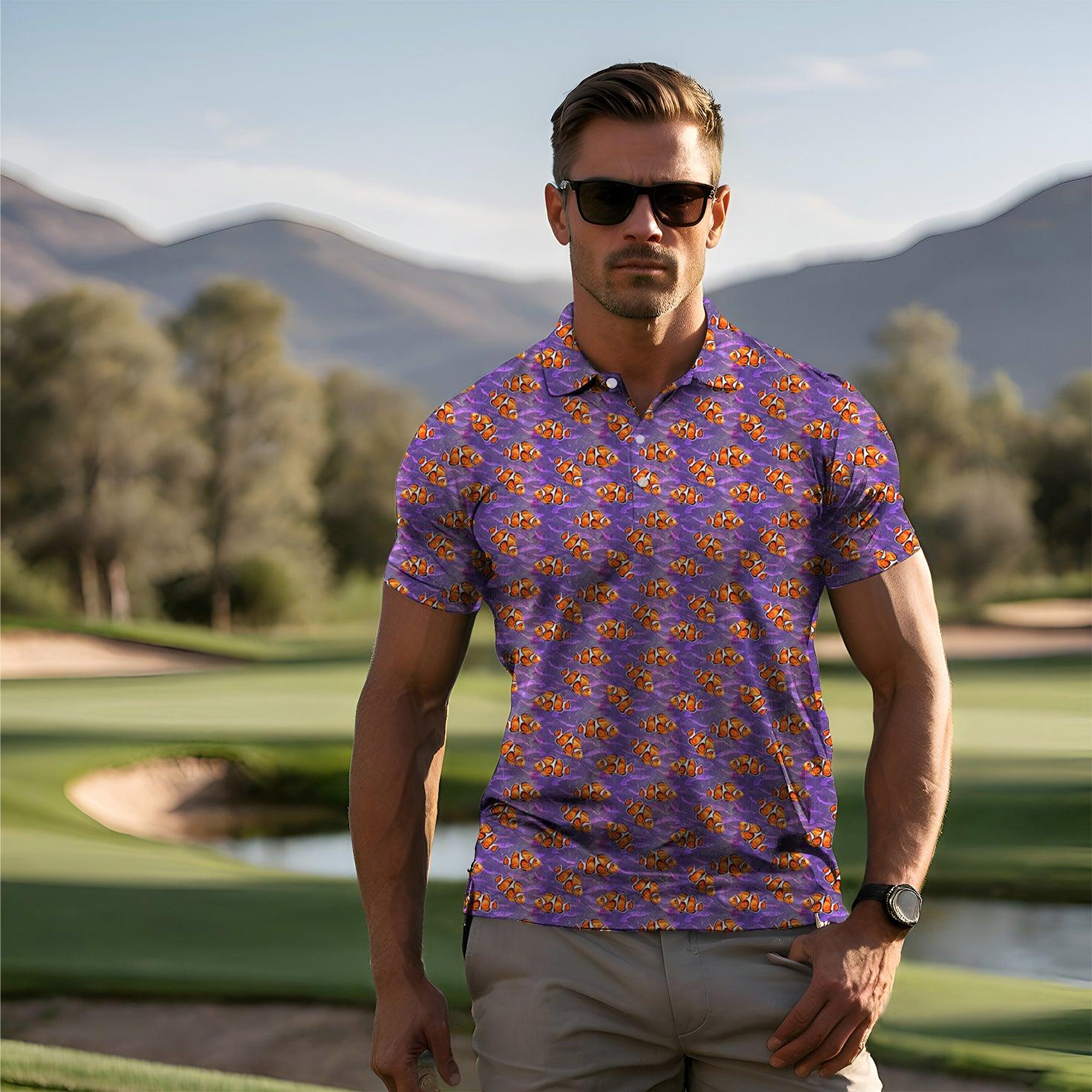 Men's Nemo fish golf polo