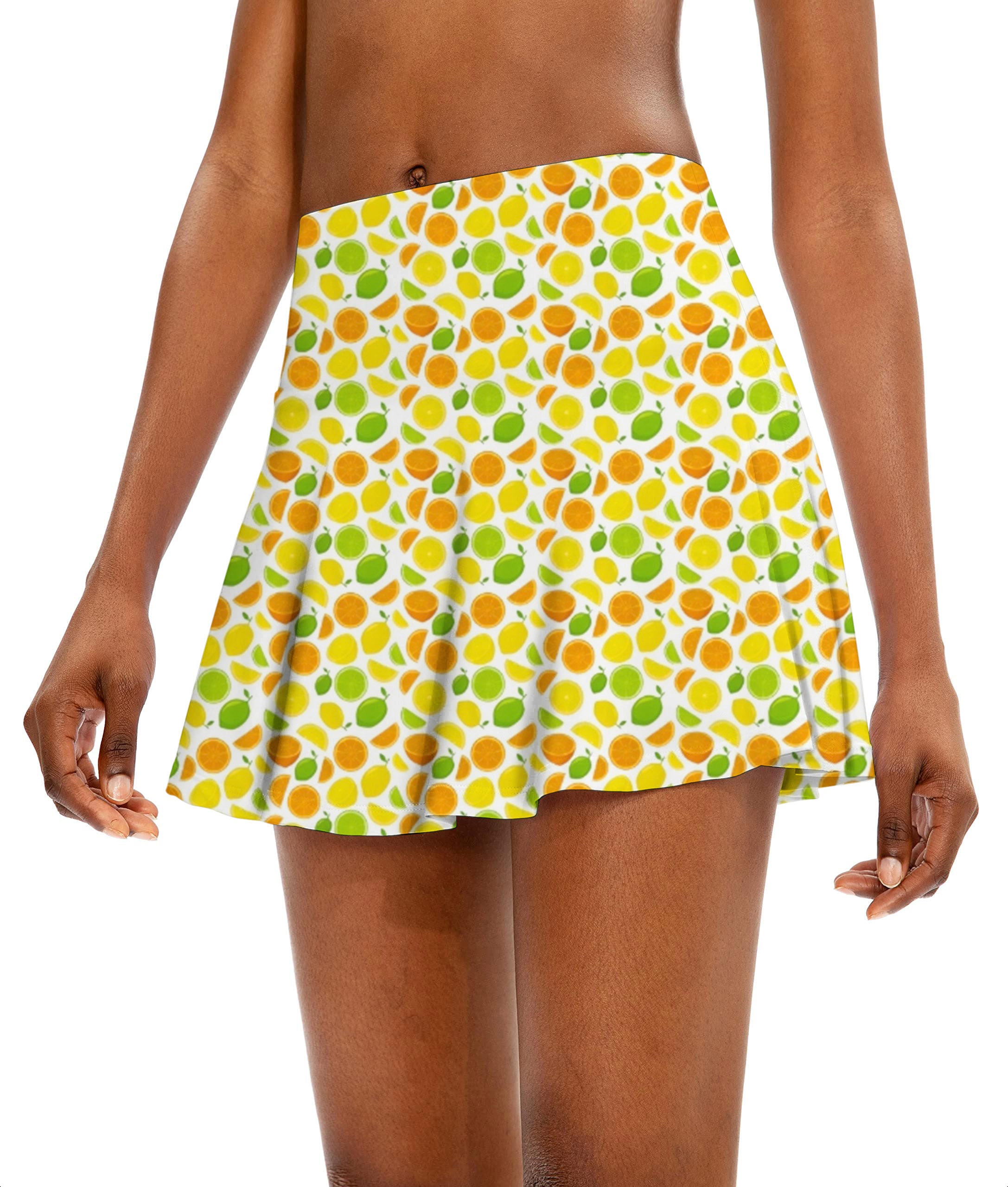 Summer Lemon Women's Athletic Golf Skorts Flared Skirts