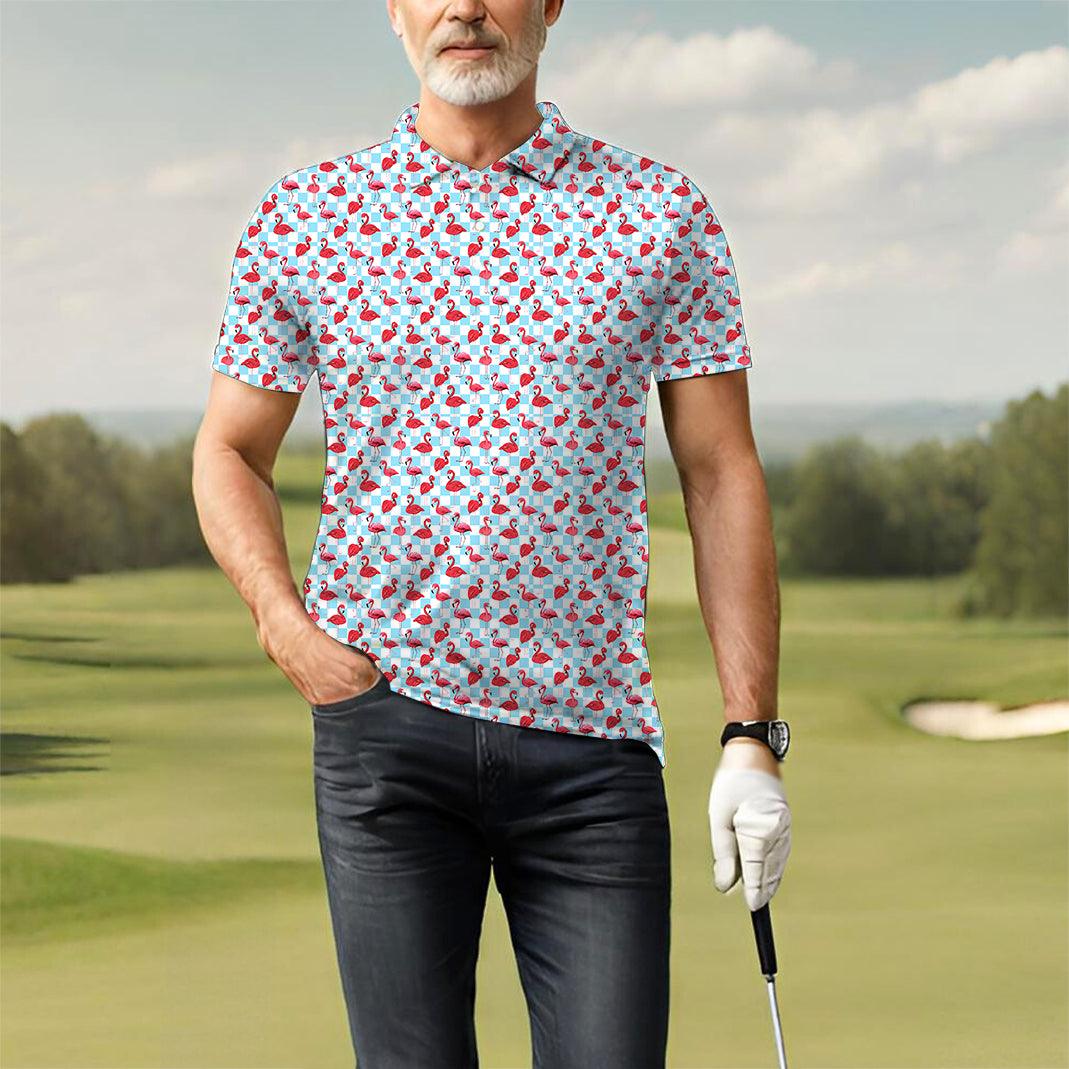 Men's Flamingo golf polo