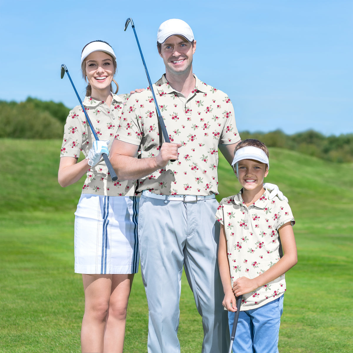 Family Christmas holly berries set Golf Championship Trophy tournament