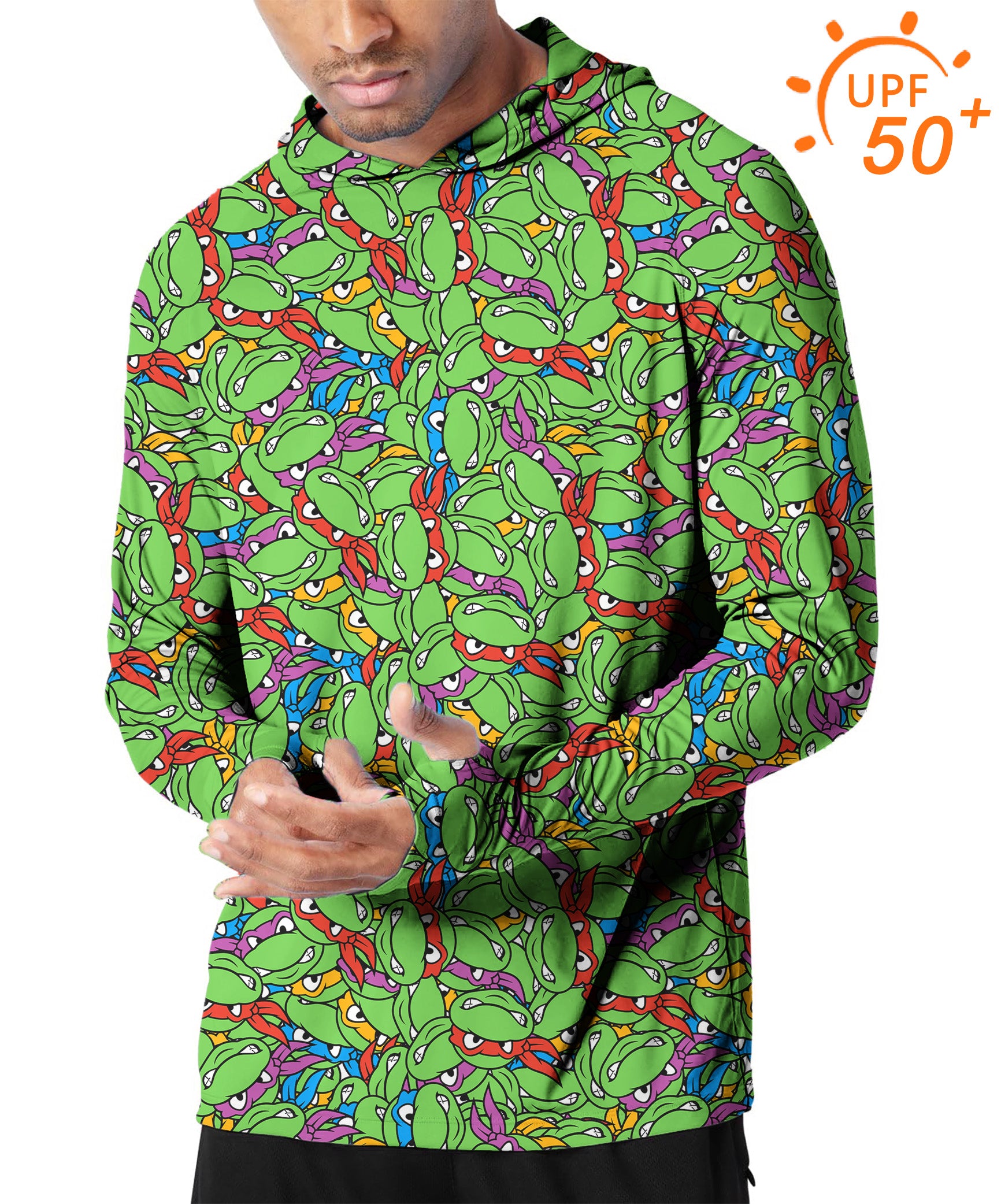 Men's Outdoor TMNT - Mean Green Golf Sun Protection Slim Fit  hoodies