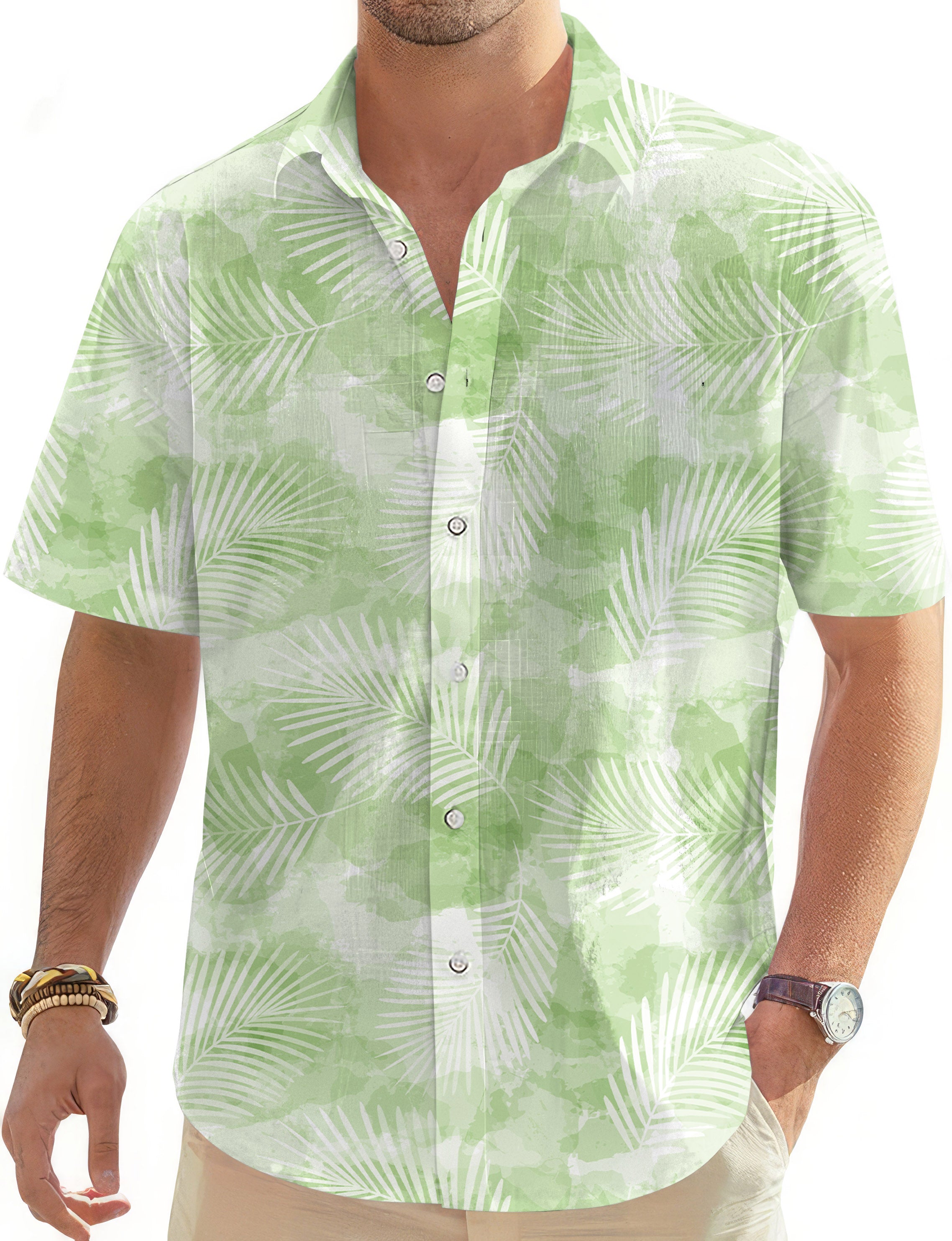 Ola Ola Men's Golf Hawaiian Shirts Button Down Shirt