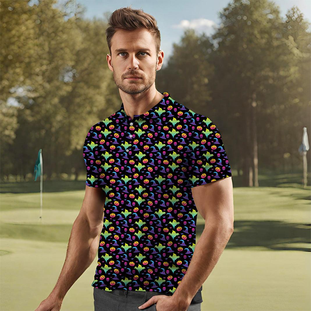 Men's Neon Halloween Spirit golf polo