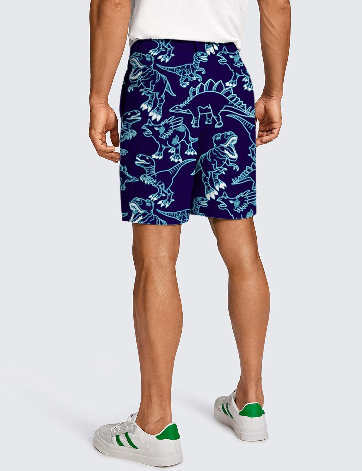 Men Neon Dino's Golf Shorts