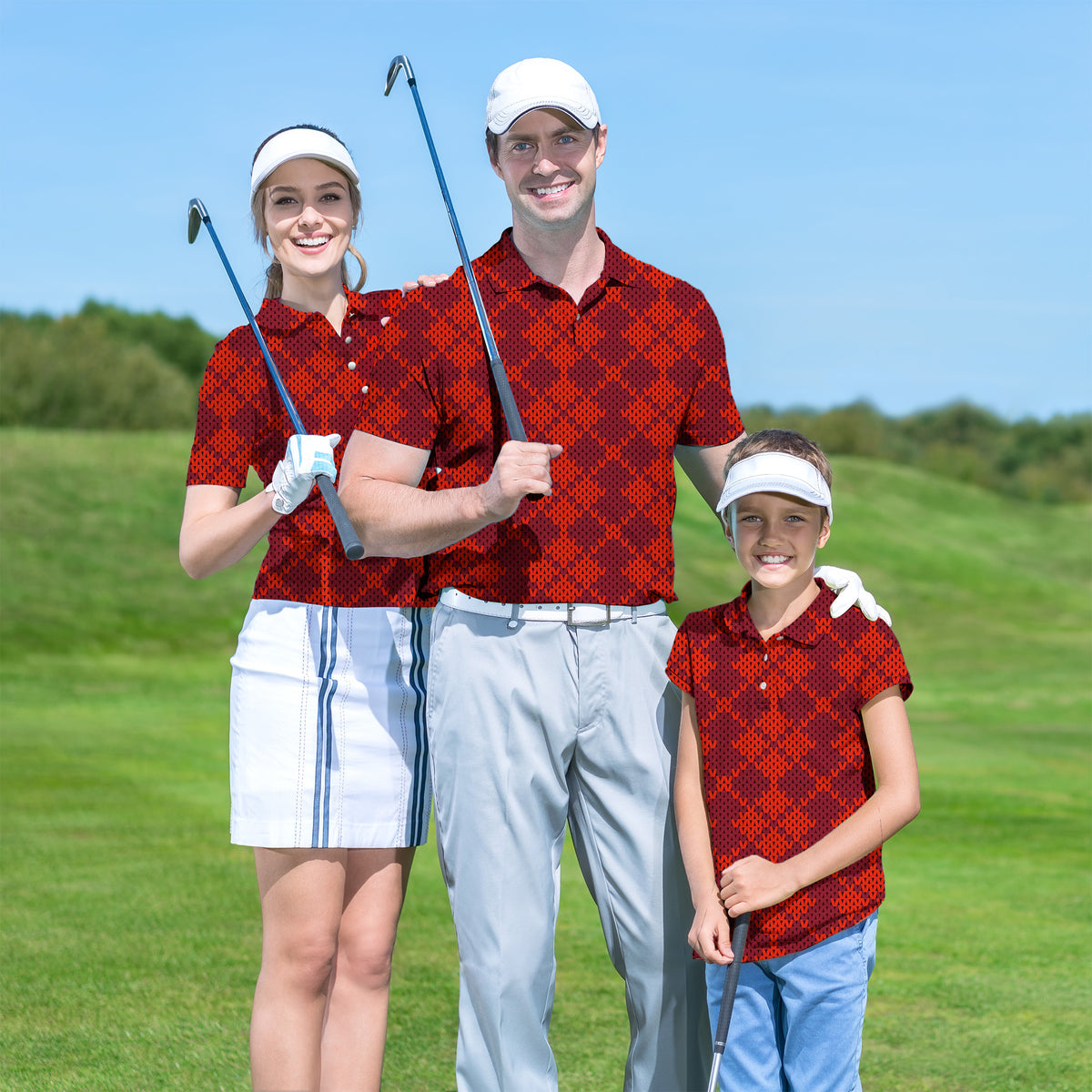 Family Christmas Red set Golf Championship Trophy tournament