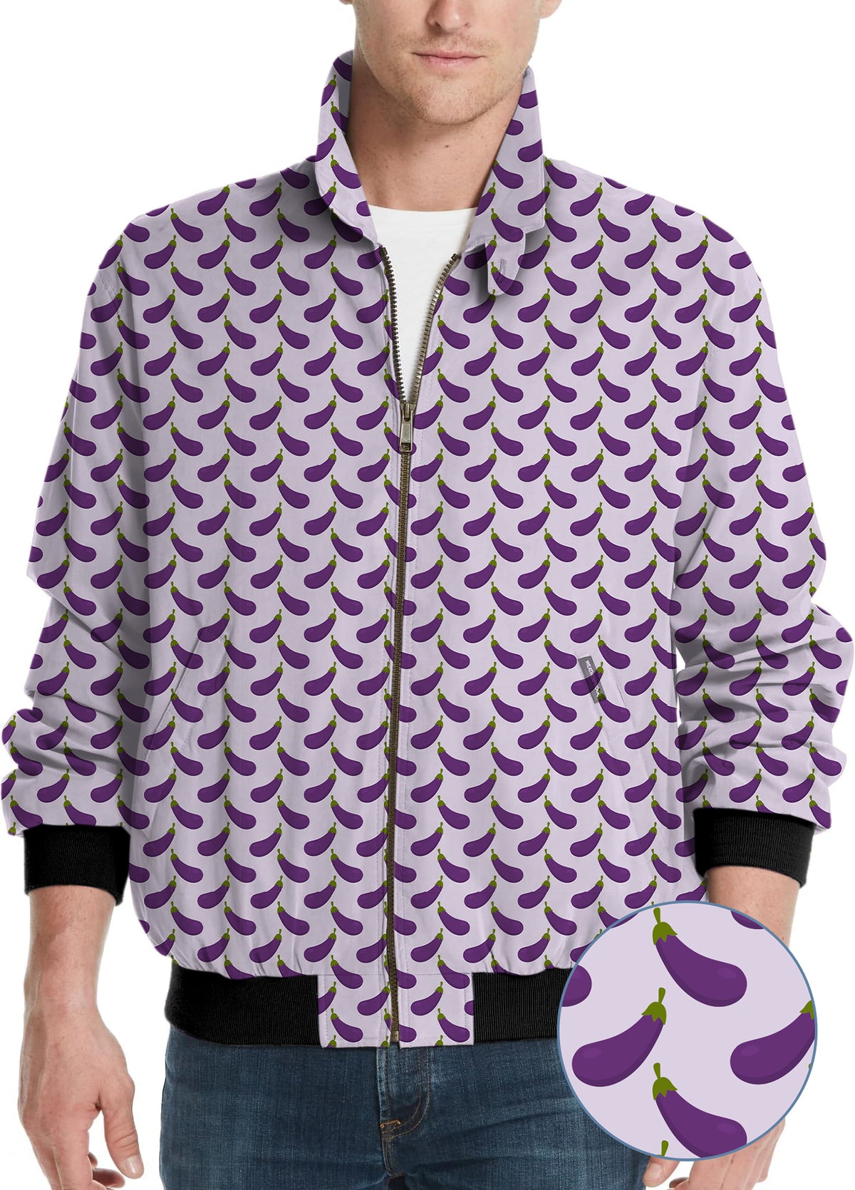 Purple eggplant Men's Golf Windbreaker Light Jacket