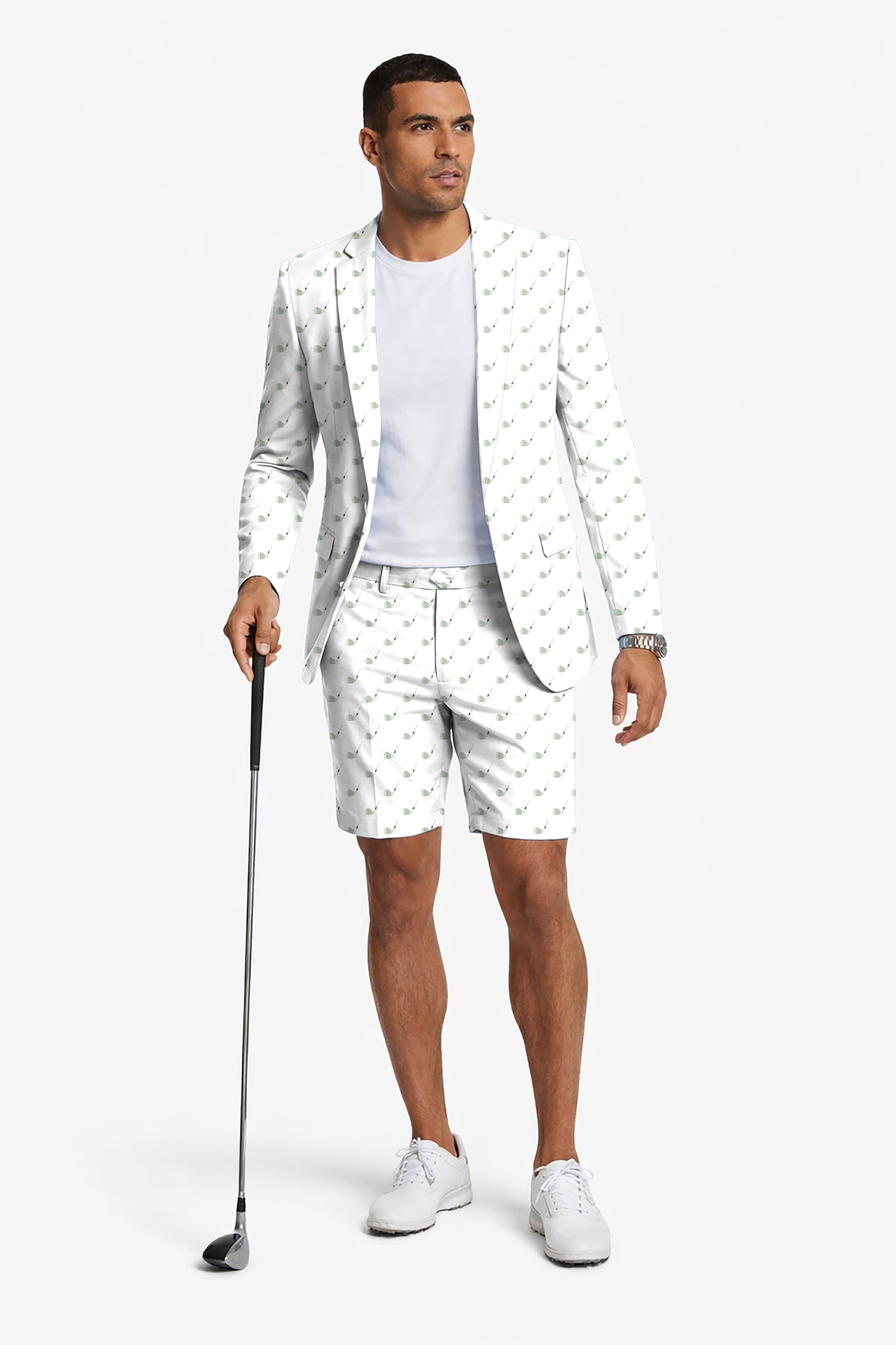 Golf Club Men's Party Costumes-Theme Party 2pcs Suit set-Blazer Shorts