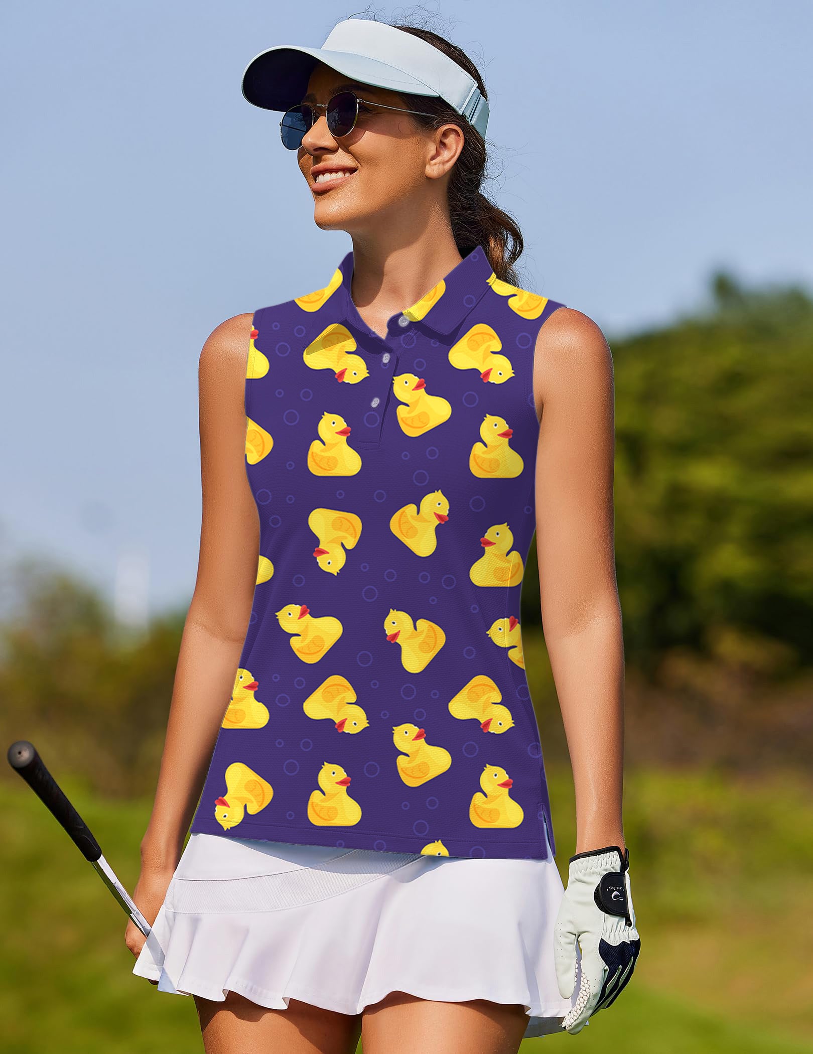 Yellow duck- Women's golf Sleeveless shirt