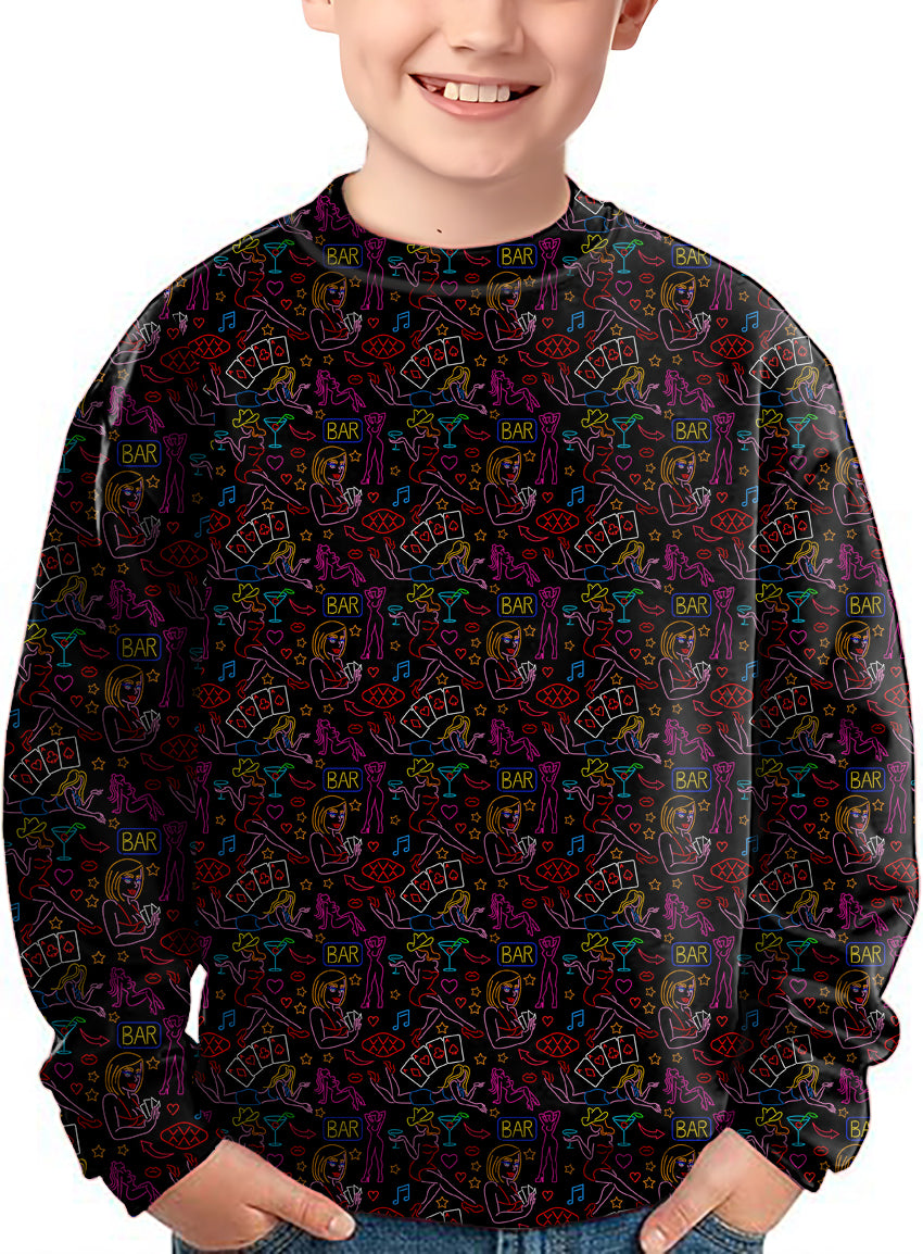 Good time Crewneck Pullover Kids Ugly Sweater