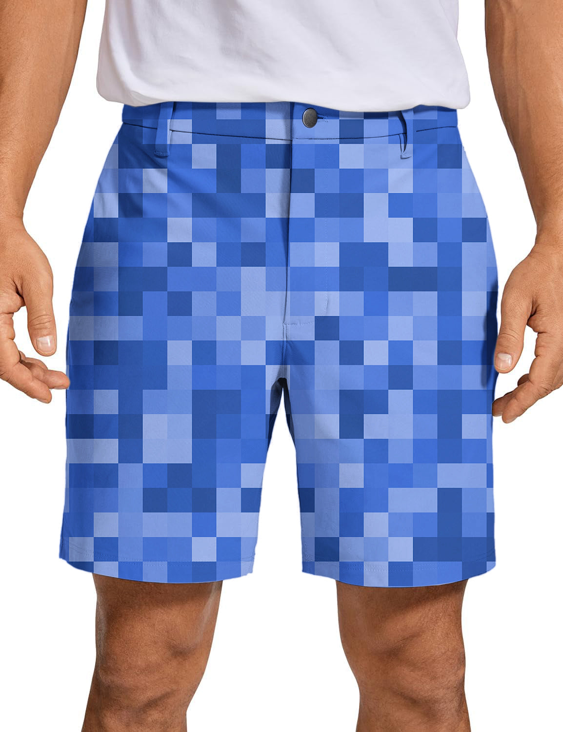 Men's Navy blue Pixel Big Golf Shorts