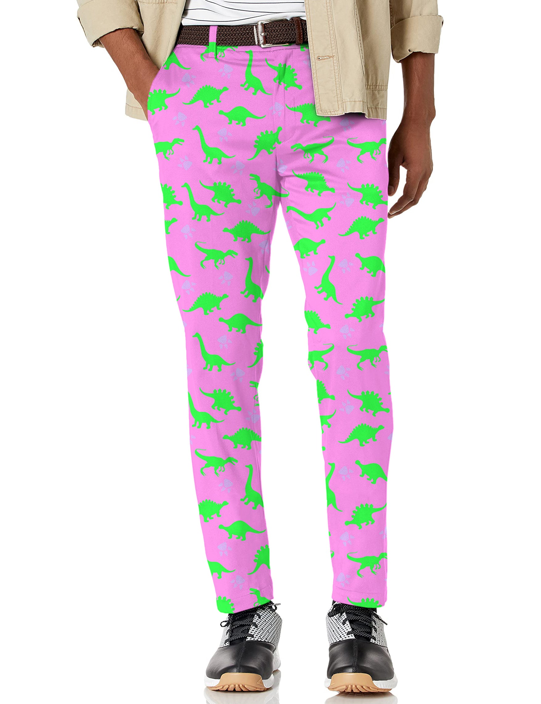 Men's Pink Land Before Time Stretch Golf pants trousers