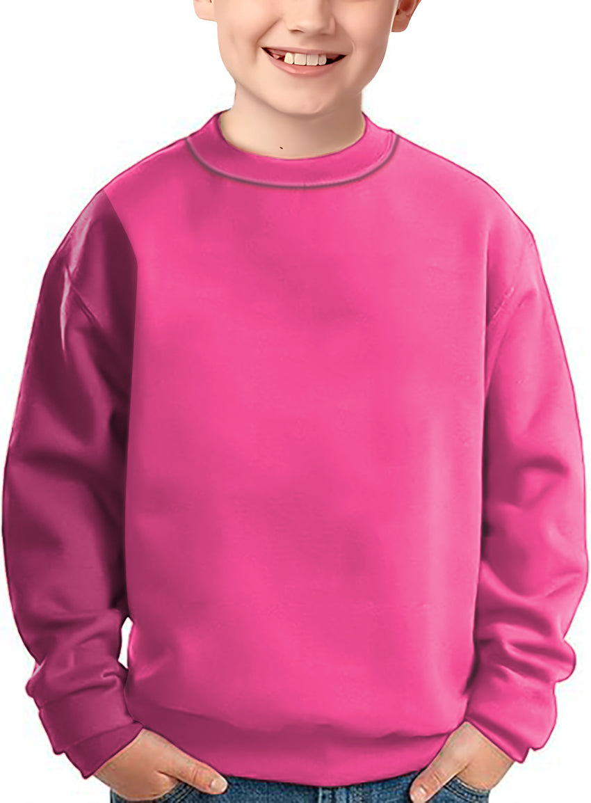 pure fuchsia Crewneck Pullover Kids Ugly Sweater