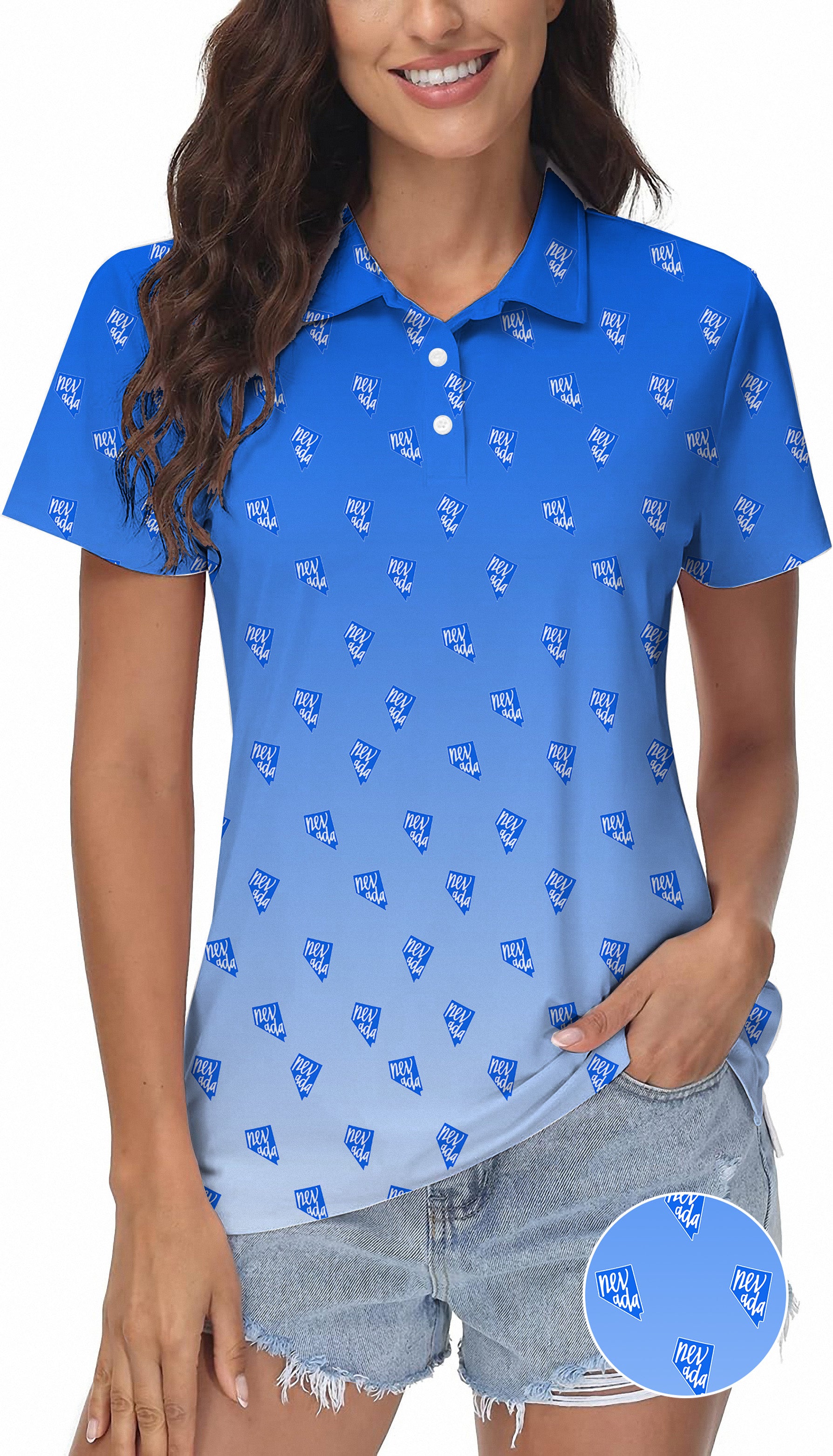 Blue Nevada Women's Golf Polo