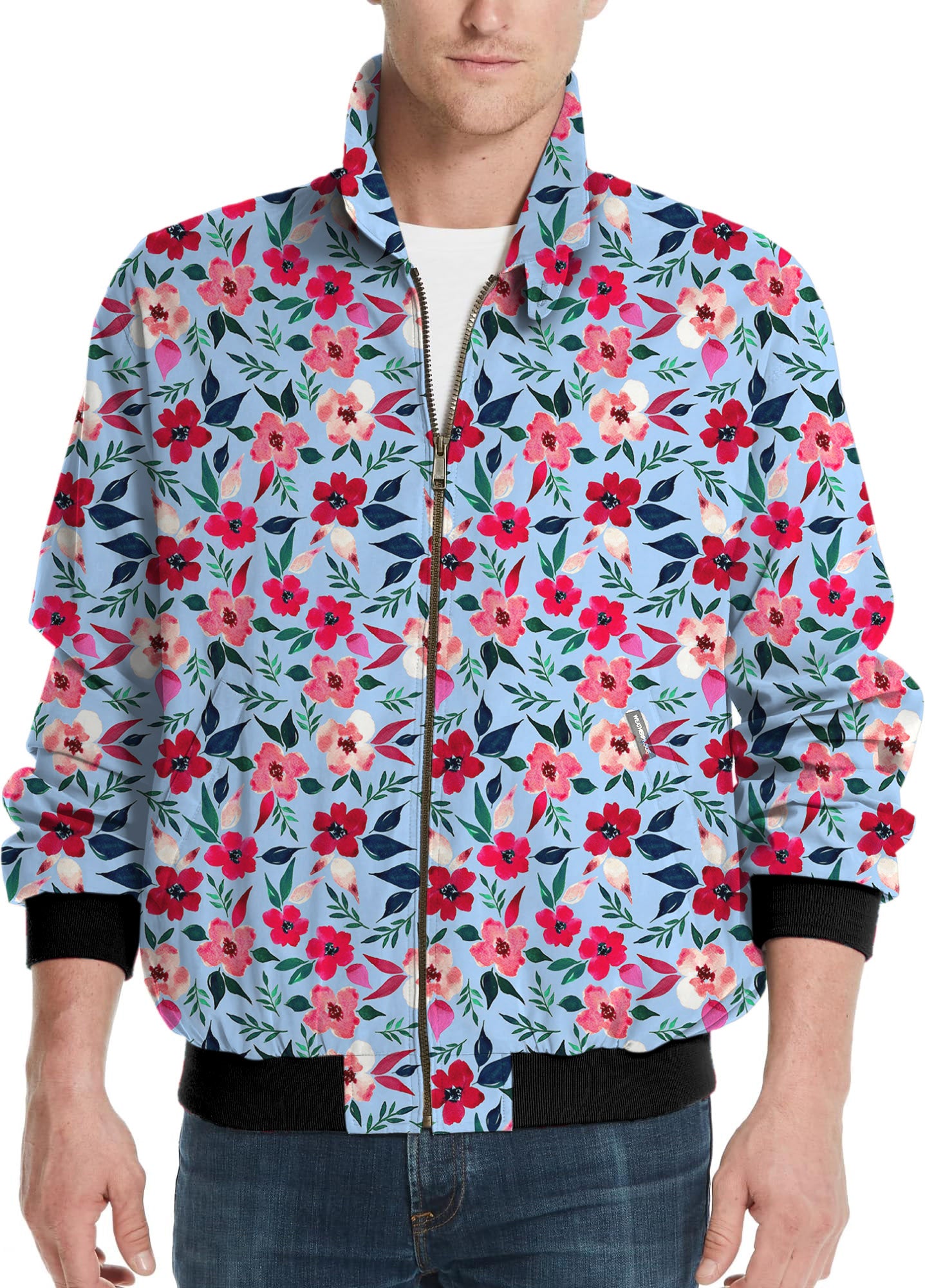 Tropical flowers-Men's Golf Windbreaker Light Jacket