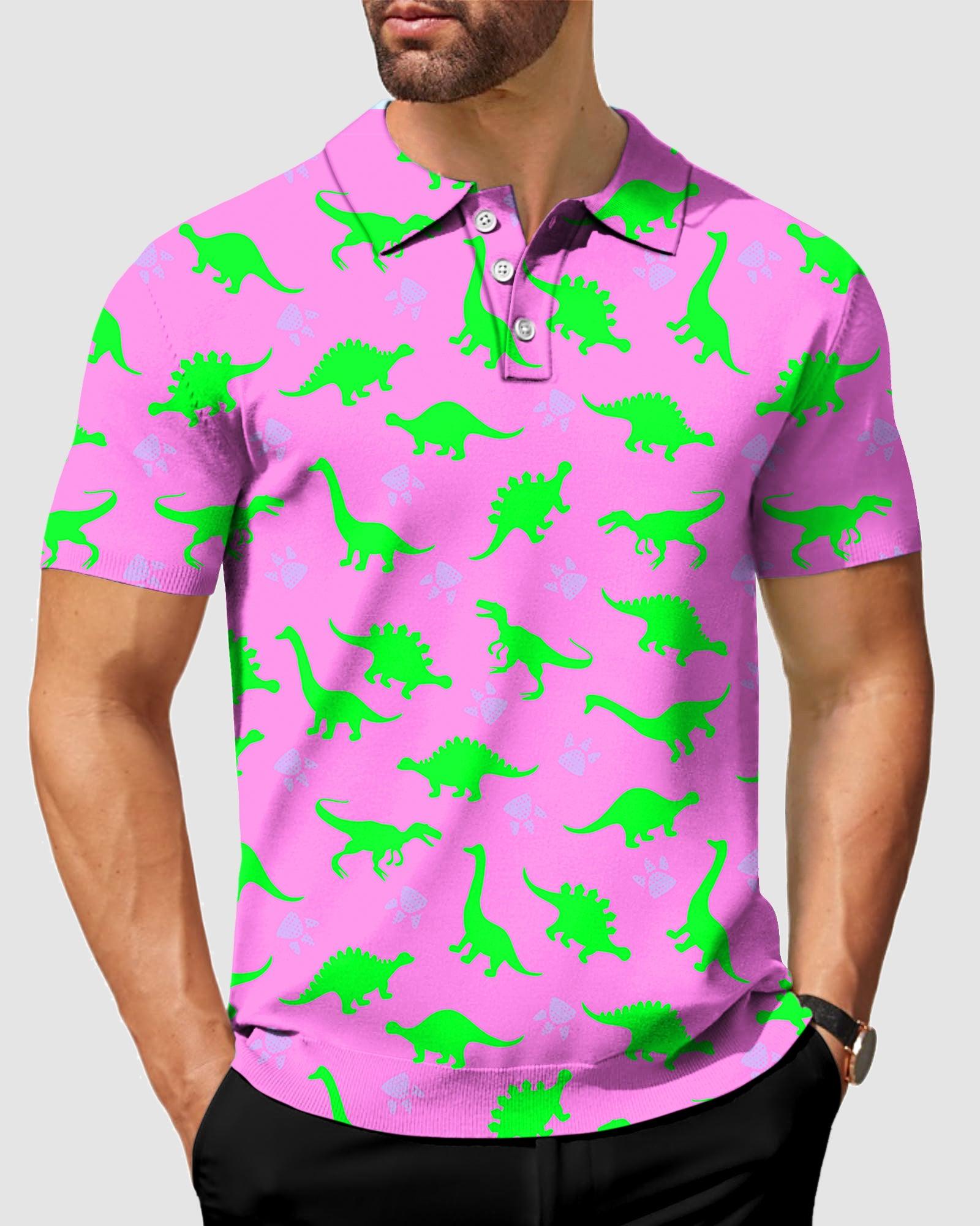 Men's golf polo Pink Land Before Time