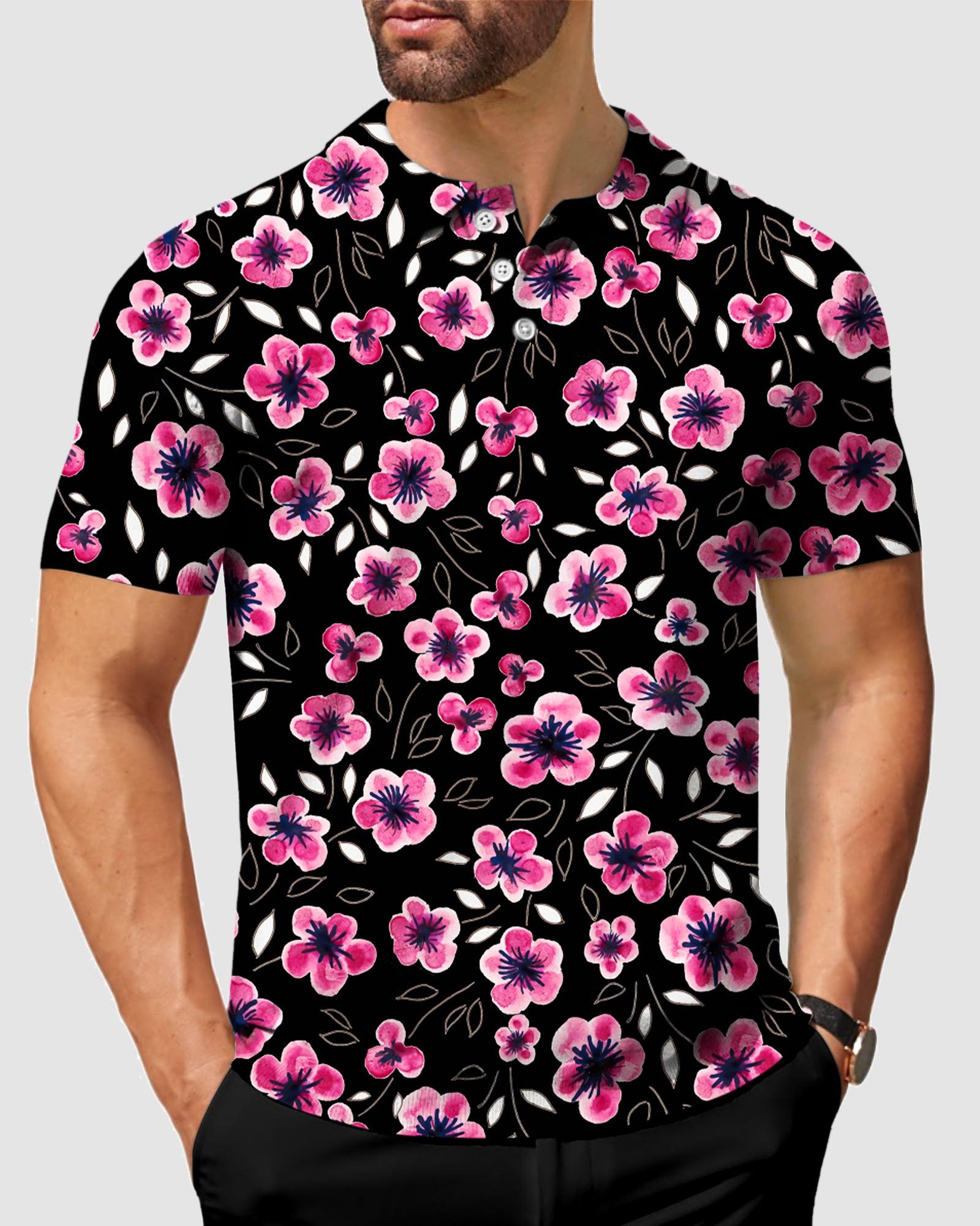 Men's Floral Out Golf Polo