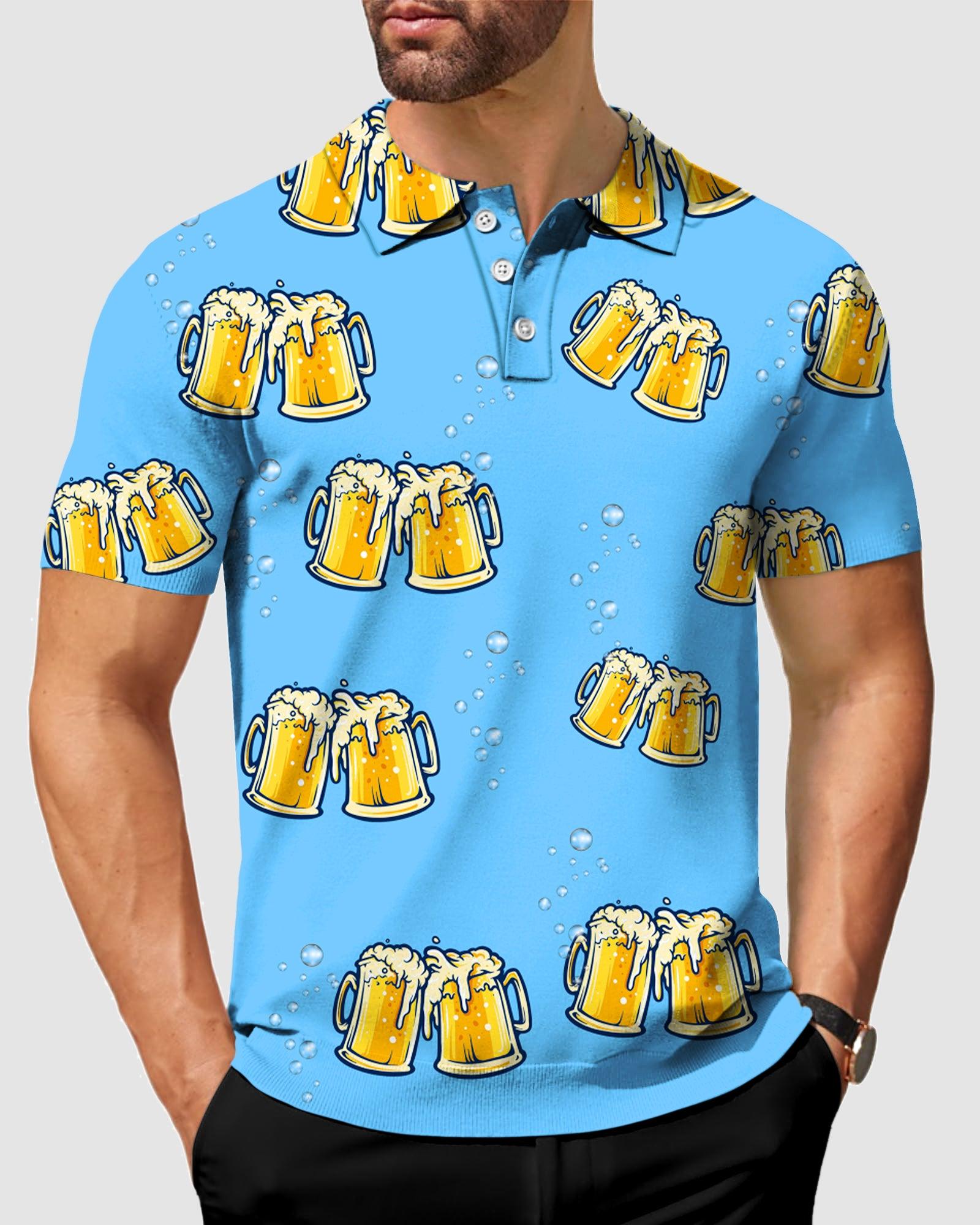 Men's cheers beer golf polo