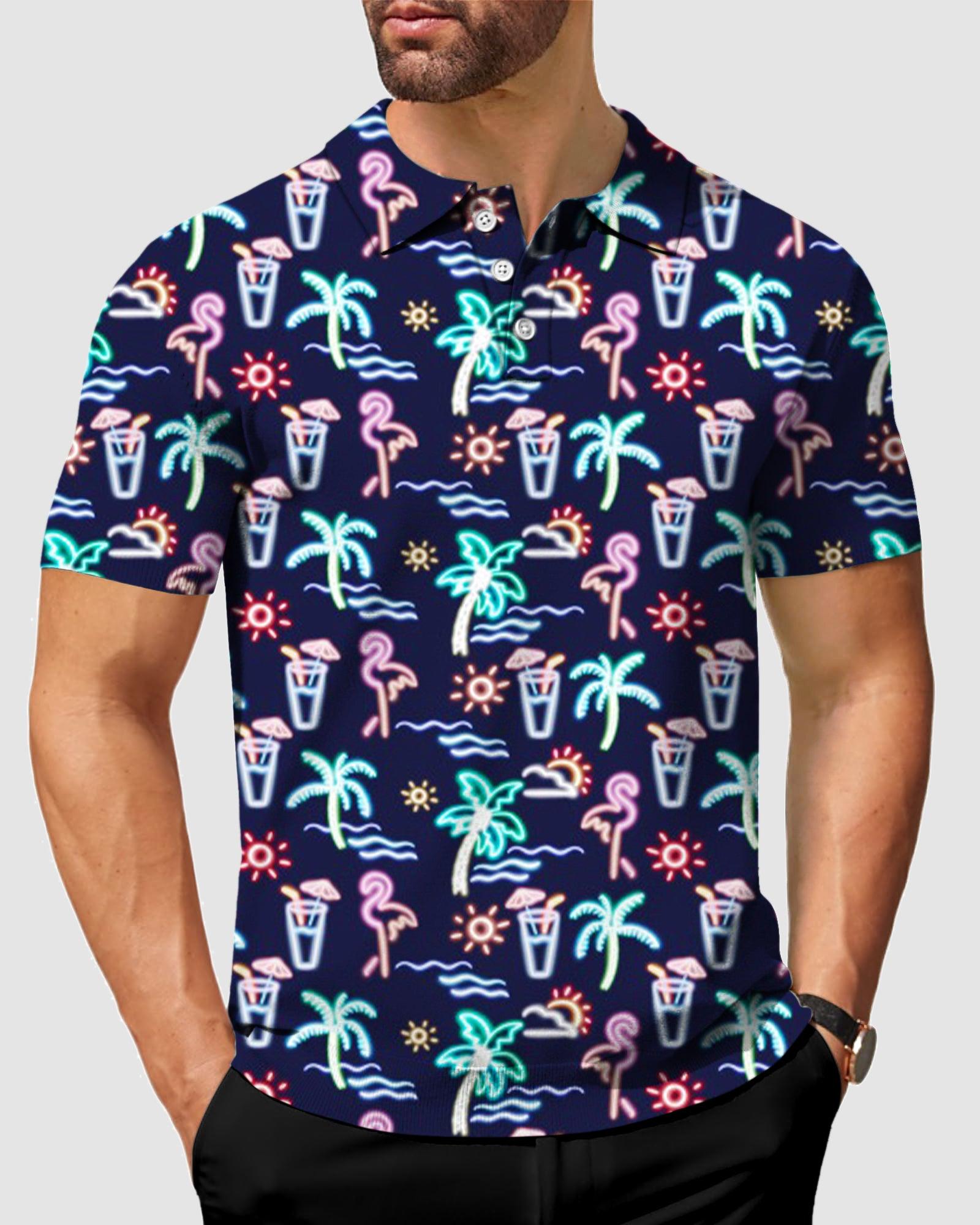 Men's Neon Summer golf polo