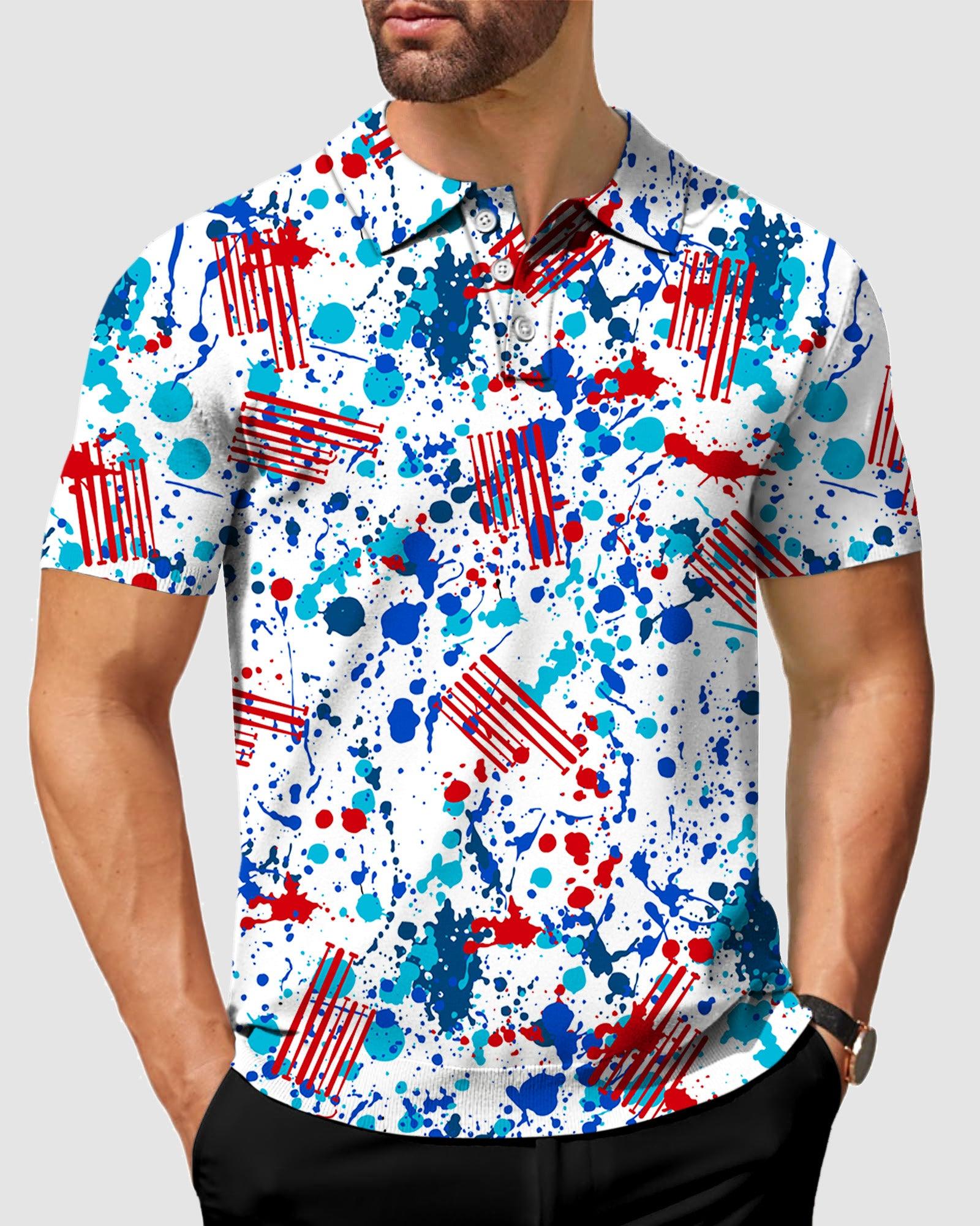 Men's graffiti golf polo