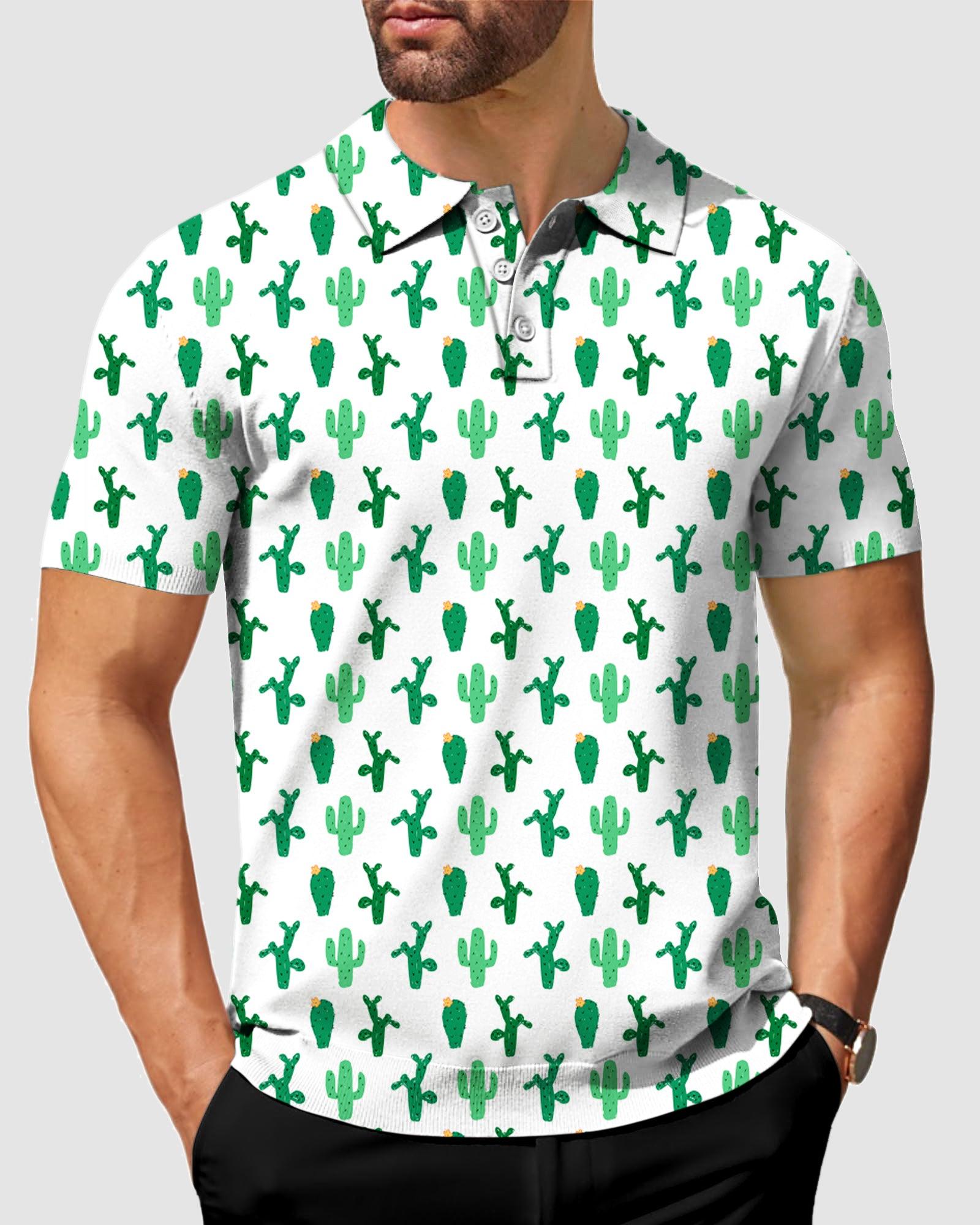 Men's golf polo Strange Cactus