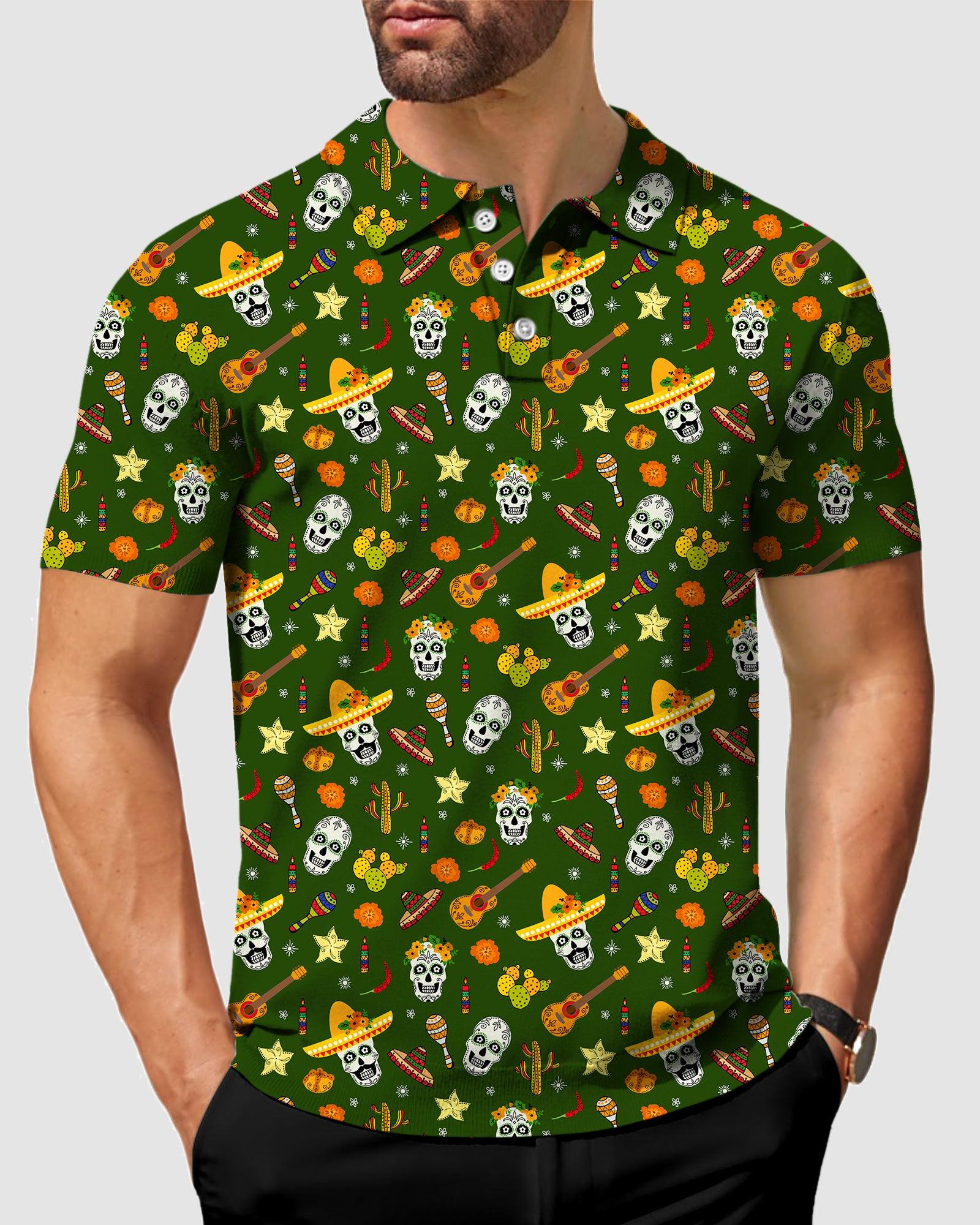 Enthusiastic Skull Men's golf polo