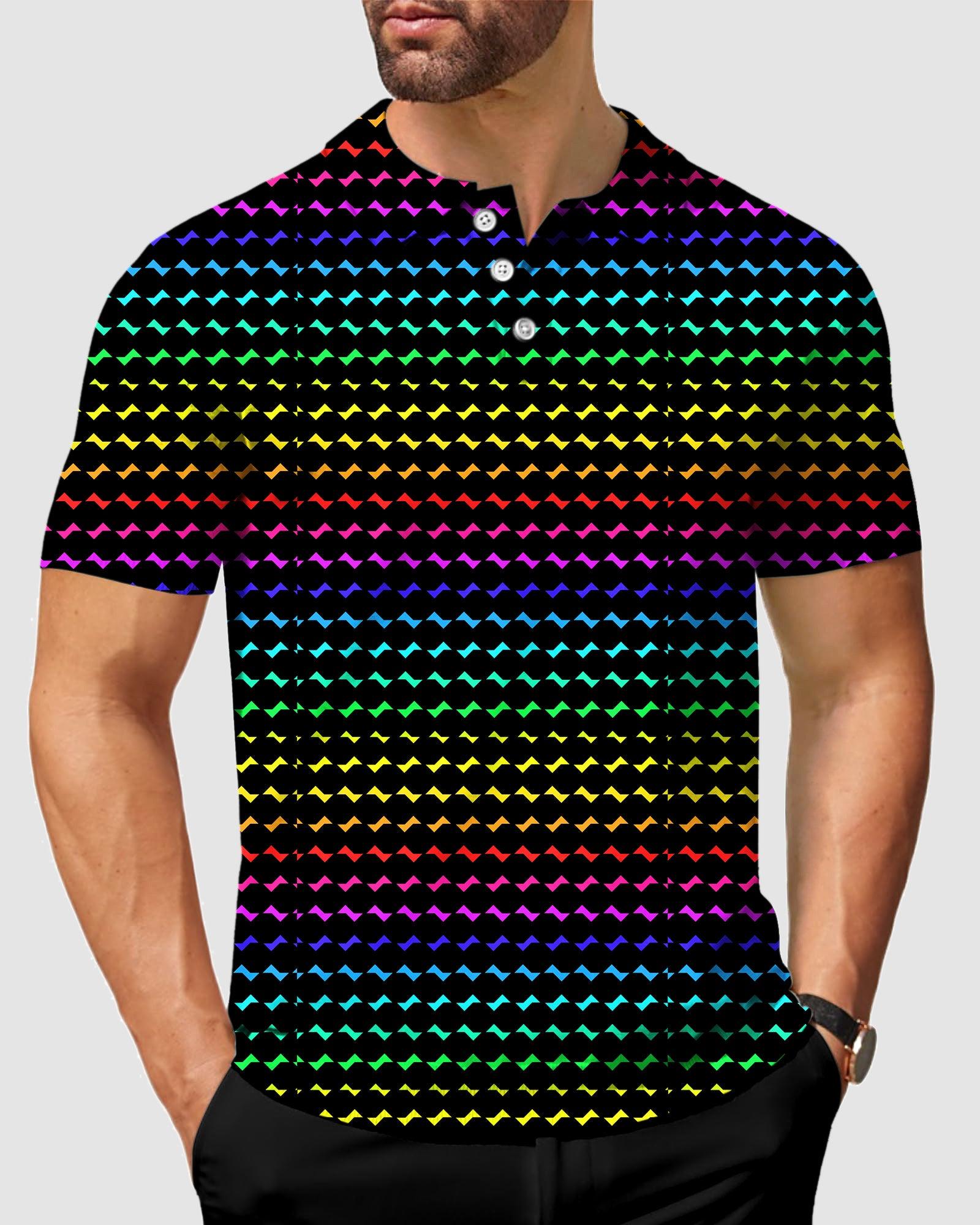 Gradient color Men's golf polo